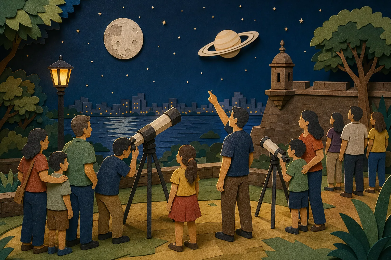 Parque do Forte sedia evento gratuito para observação da Lua e de Saturno