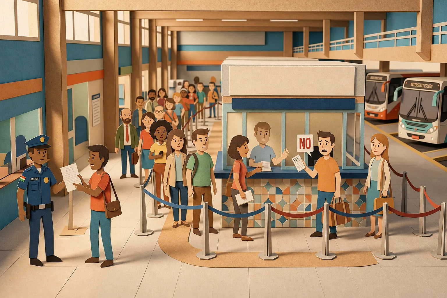 Passageiros enfrentam filas e recusa de bilhete gratuito de ônibus em Caruaru