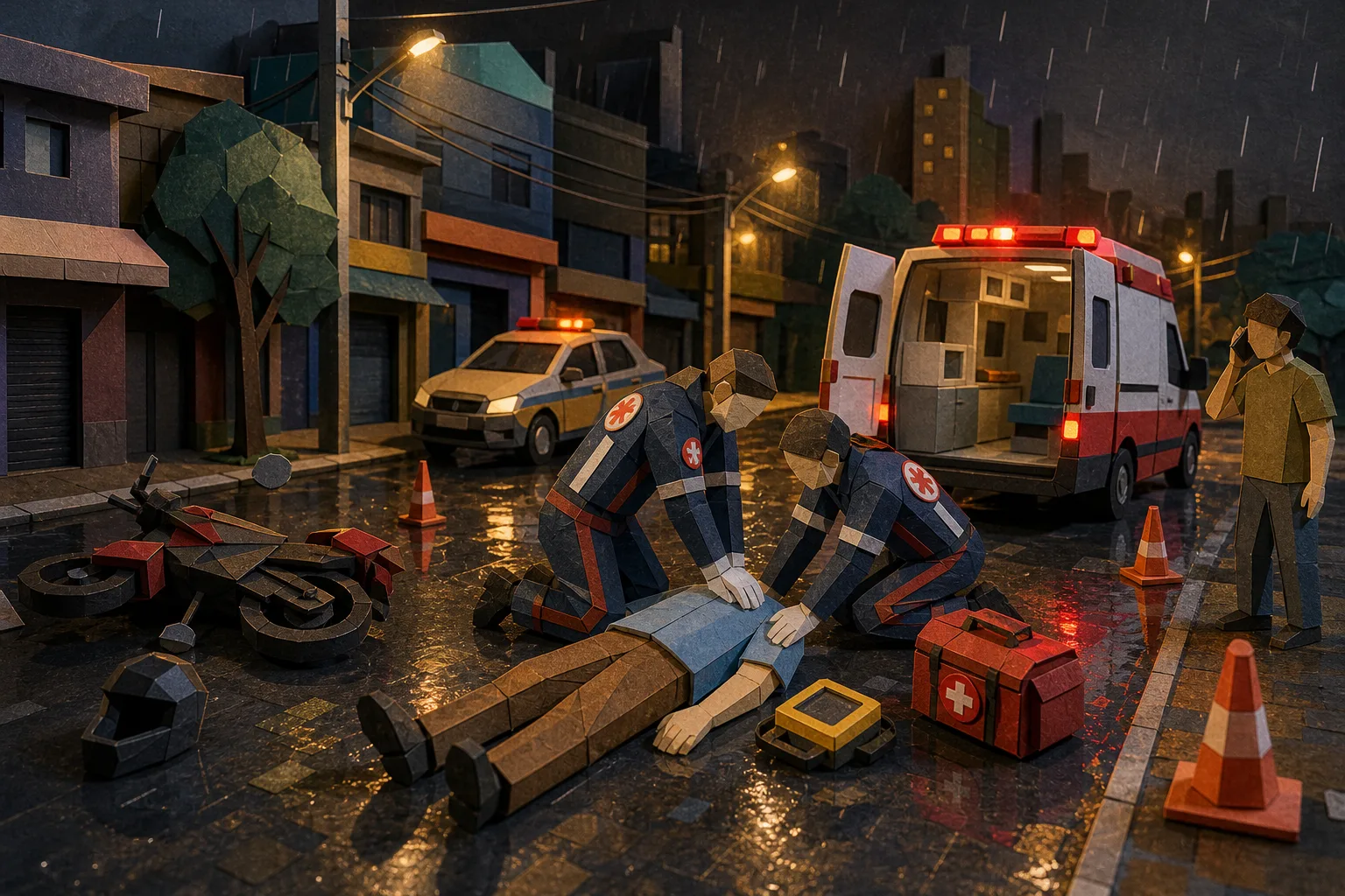 Pedestre de 70 anos morre ao ser atingido por motocicleta durante chuva em Uberlândia