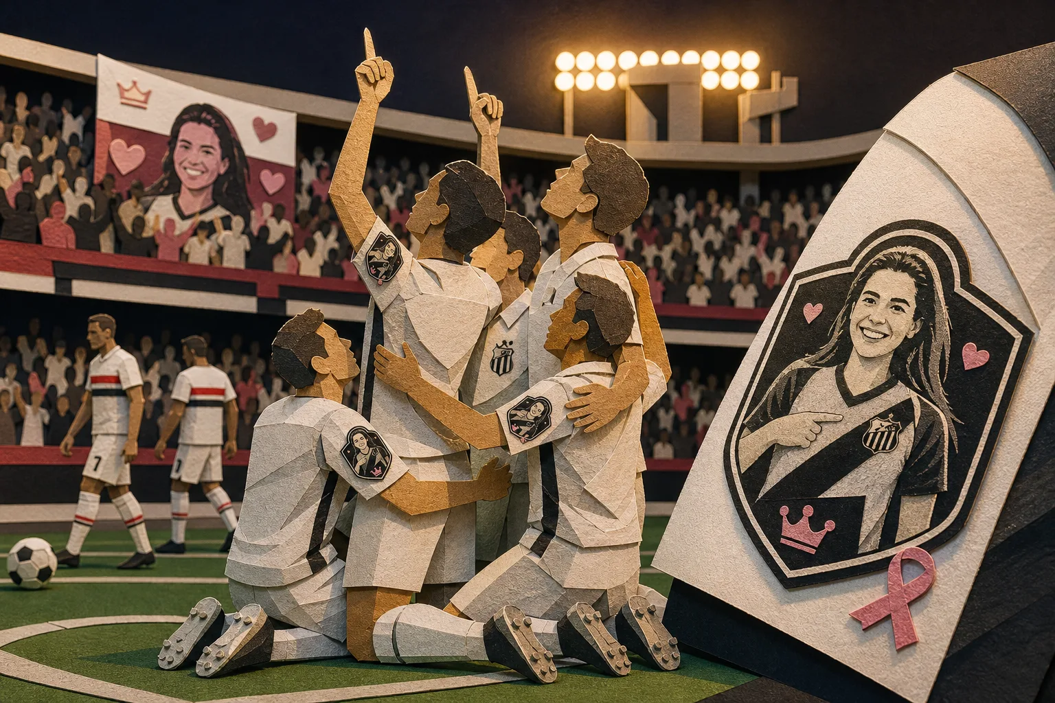 Peixe estampa tributo a Naty Potira em camisa durante triunfo no clássico