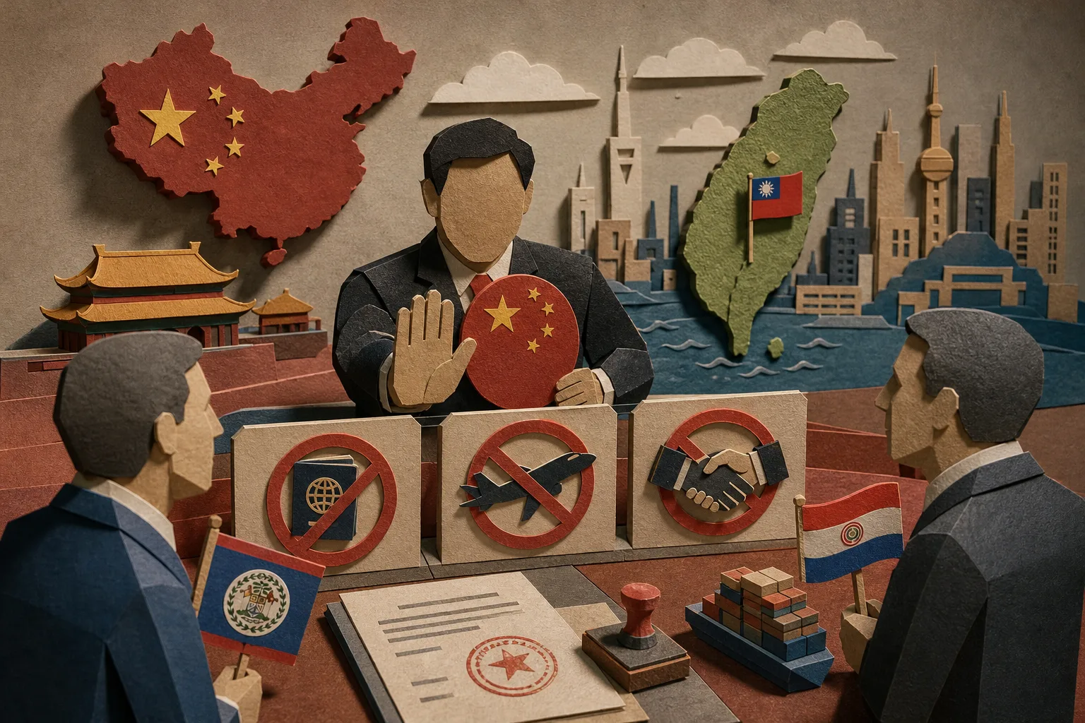 Pequim pune autoridades de Belize e do Paraguai por relações com Taiwan