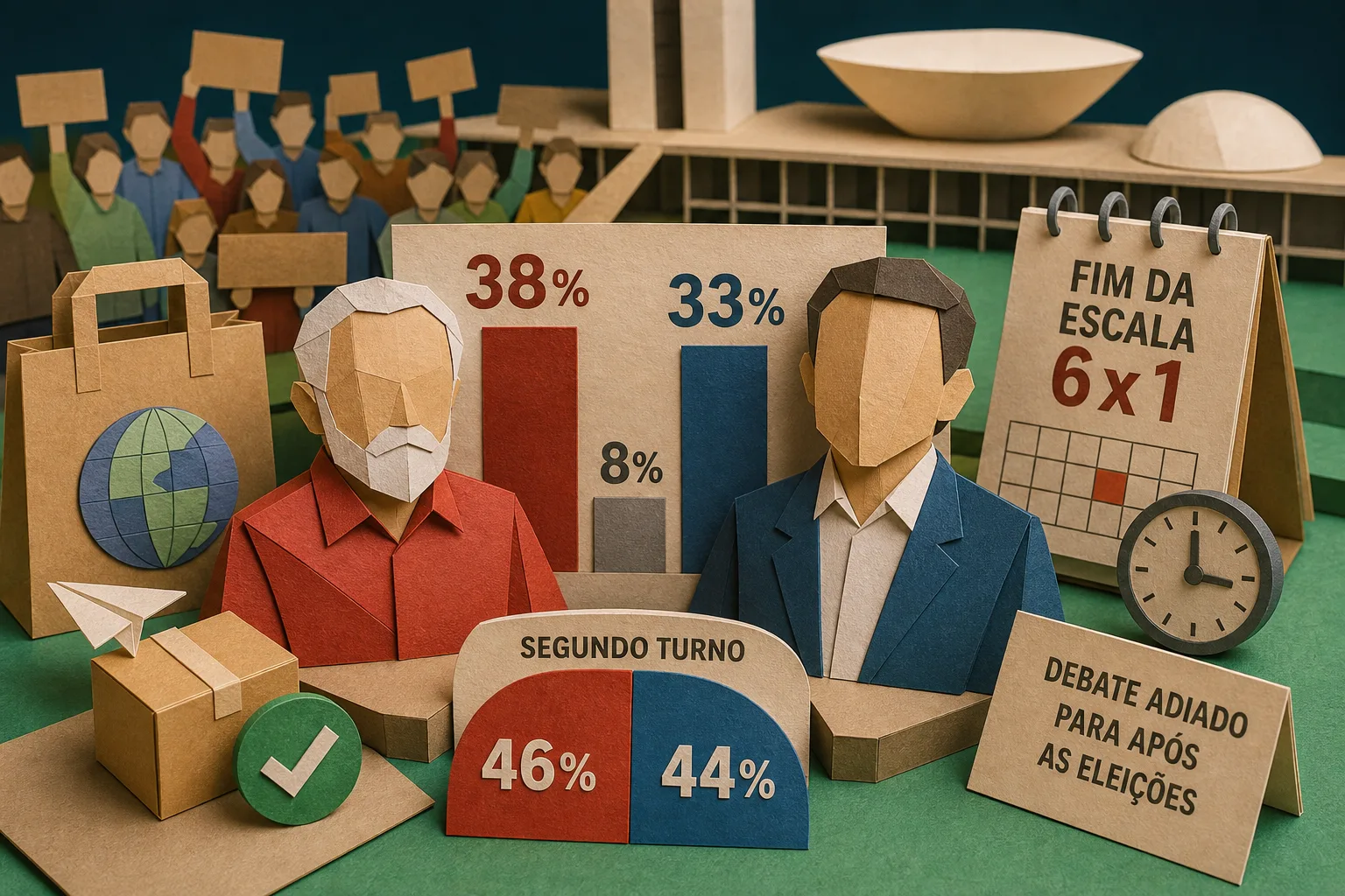 Pesquisa eleitoral mostra Lula na liderança com 38% e Flávio Bolsonaro com 33%