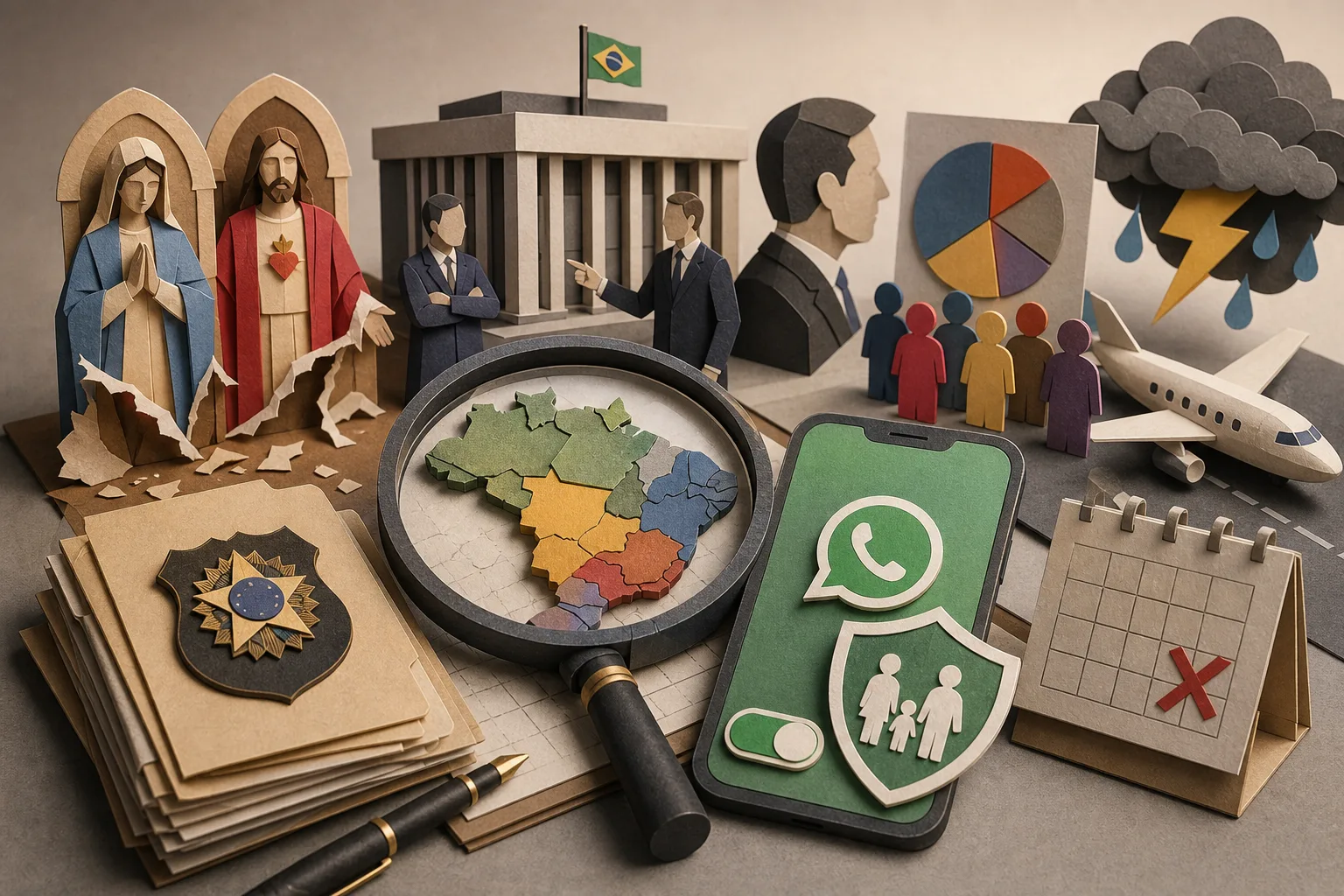 PF investiga ataques a imagens religiosas e Meta lança controle parental no WhatsApp
