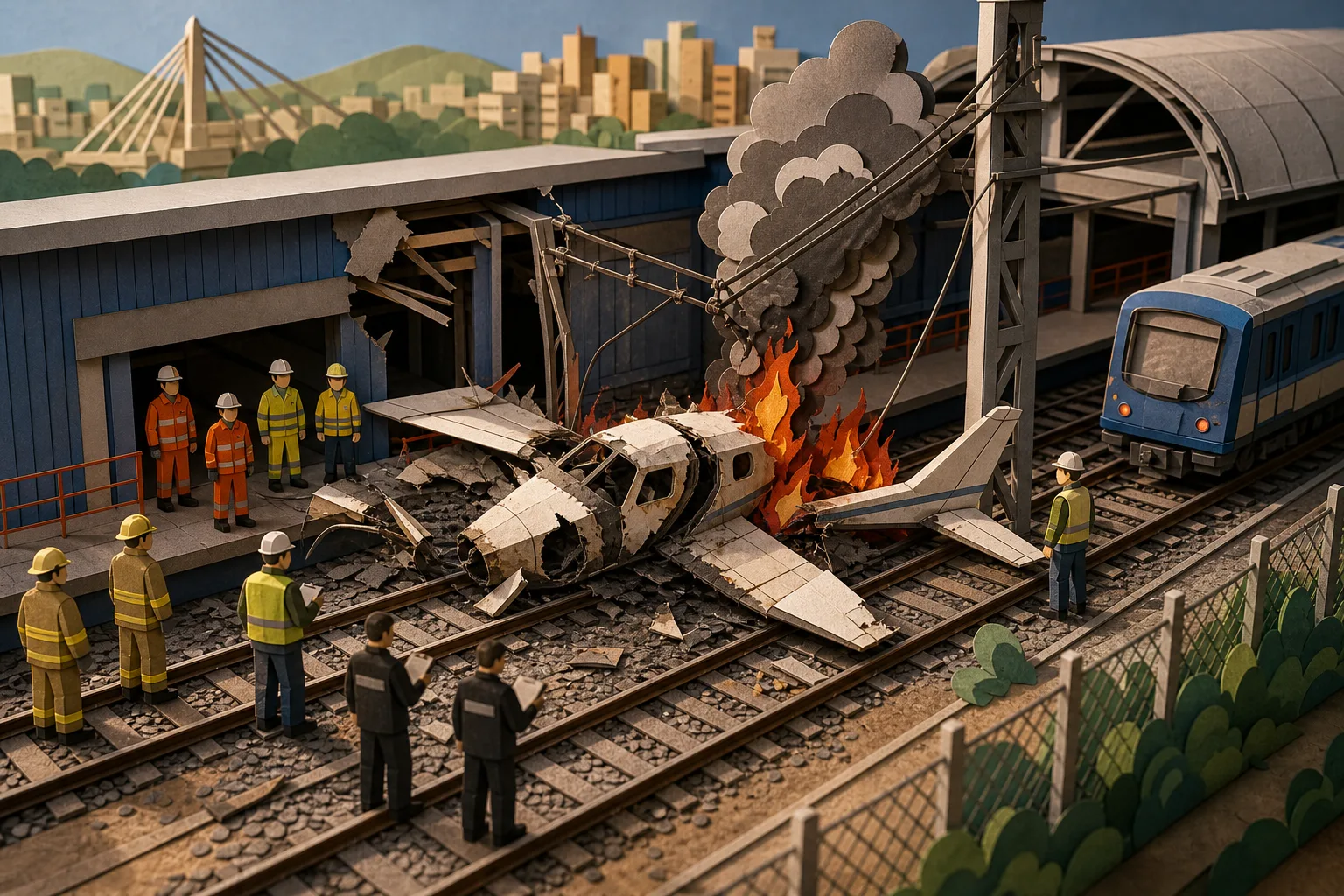 Piloto morre após monomotor atingir trilhos do metrô em Belo Horizonte