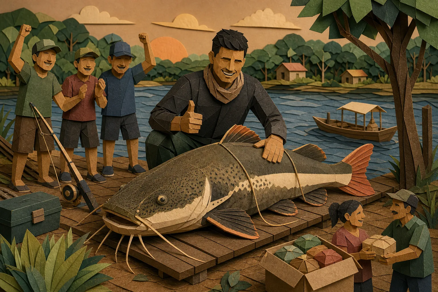 Pirarara de 26 quilos e 1,2 metro é fisgada por pescador no interior do Acre