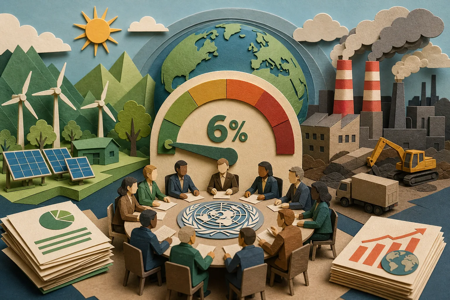 Planos climáticos de países projetam queda de apenas 6% em gases até 2035