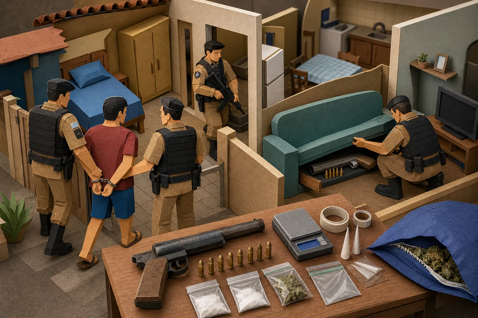 PM detém suspeito por ameaça a moradores e apreende arma de fogo caseira em Unaí