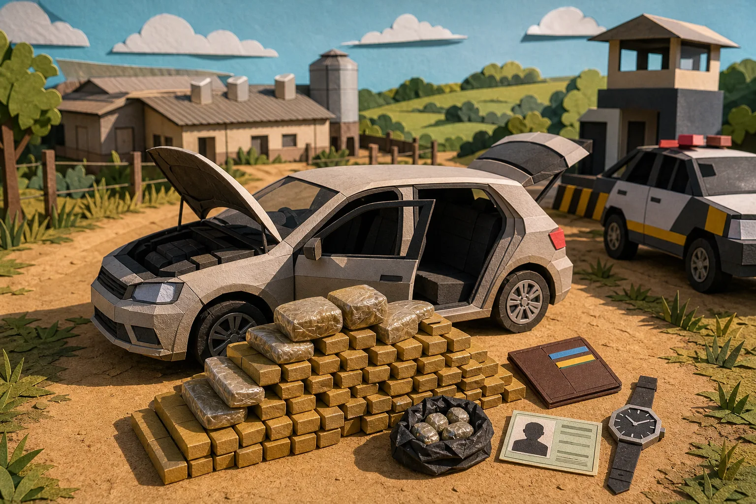 PM encontra mais de 230 kg de maconha em automóvel deixado em Presidente Venceslau