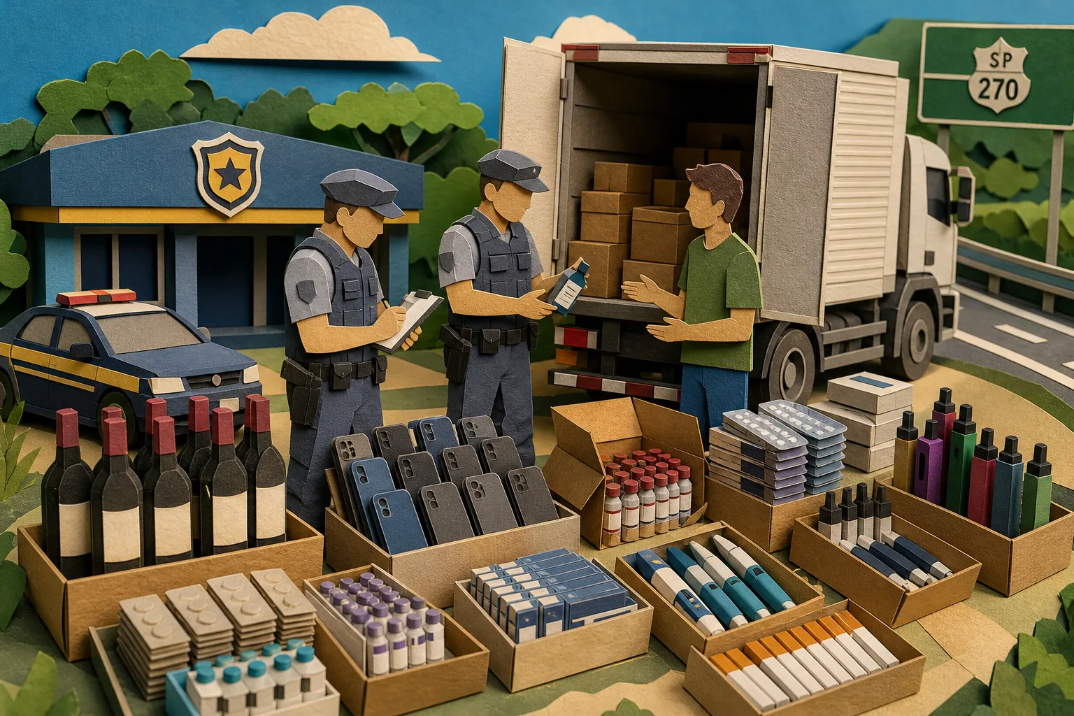 PM intercepta contrabando de R$ 4,1 milhões em rodovia de Itapetininga