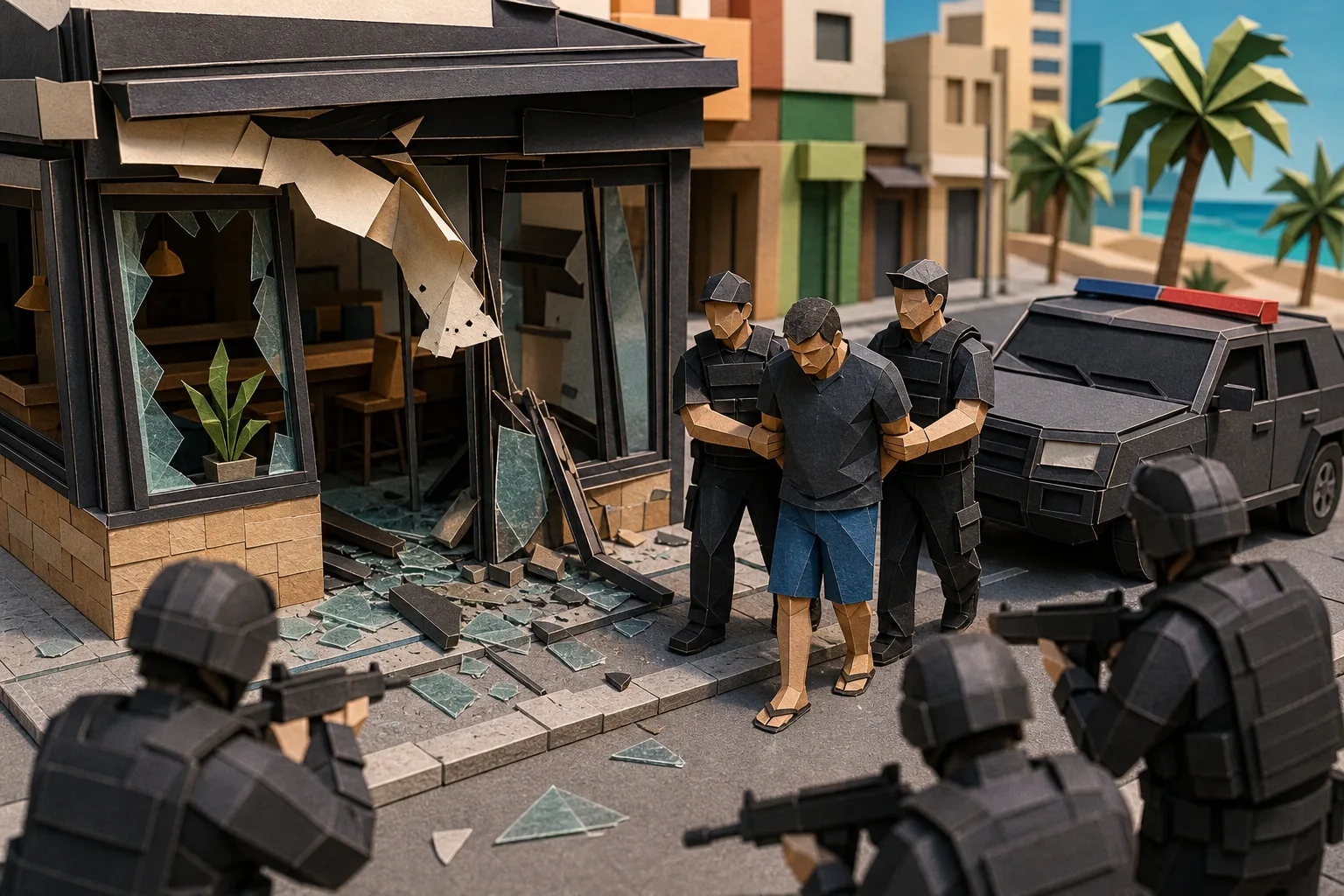 Polícia de Fortaleza detém suspeito de provocar detonação em restaurante