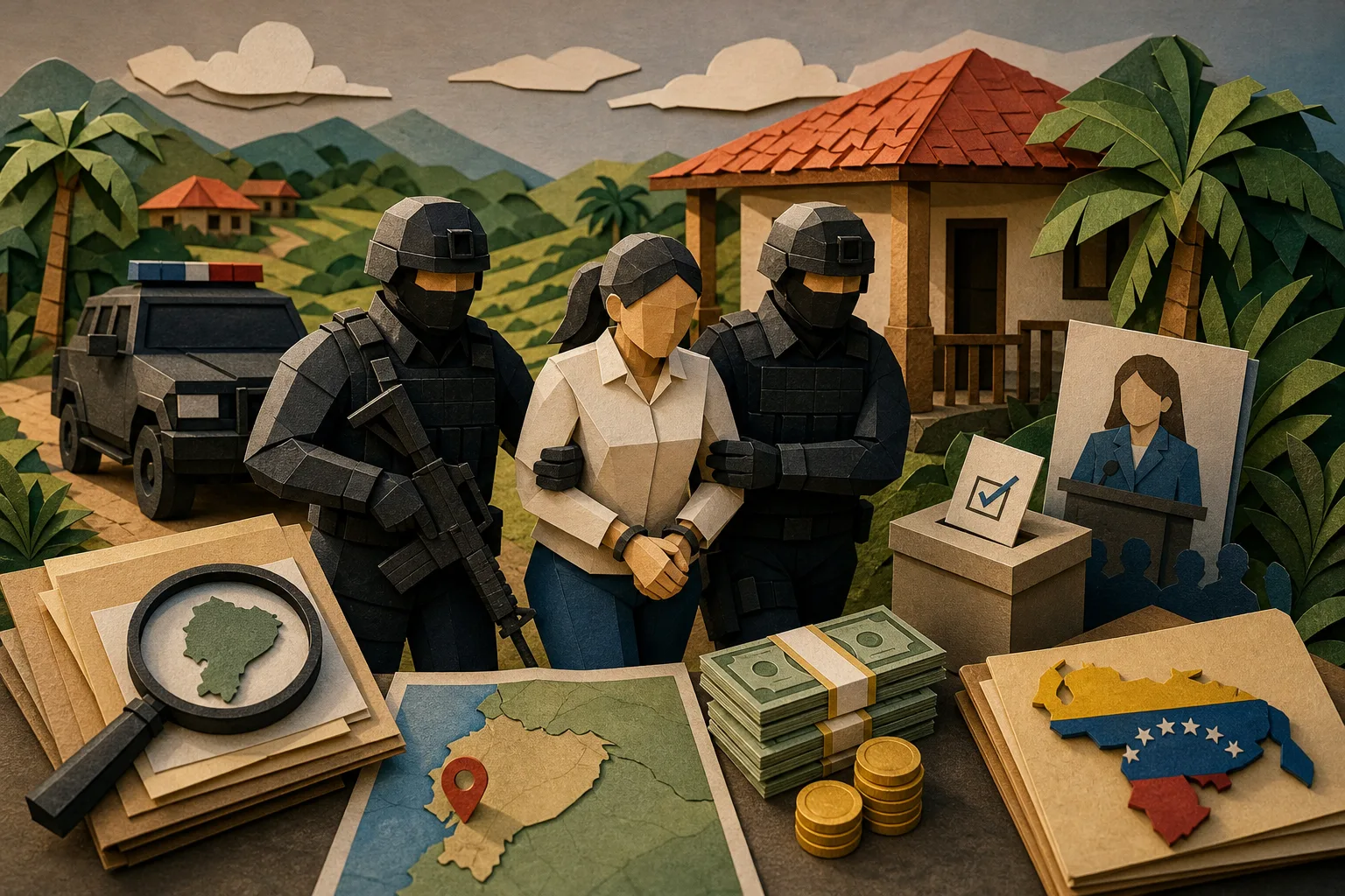 Polícia do Equador detém ex-candidata à presidência Luisa González em Manabí