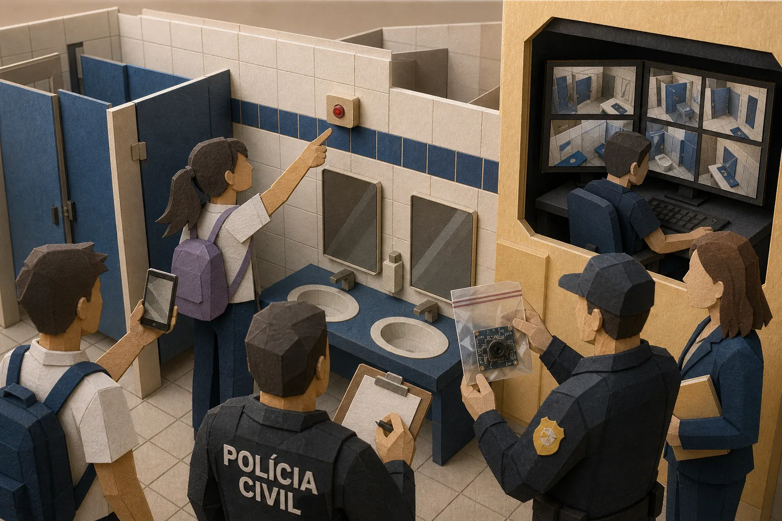 Polícia investiga câmera achada em banheiro de colégio cívico-militar no Paraná