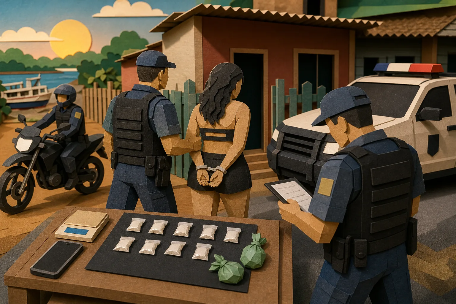 Polícia Militar apreende drogas com mulher no bairro Mararu em Santarém