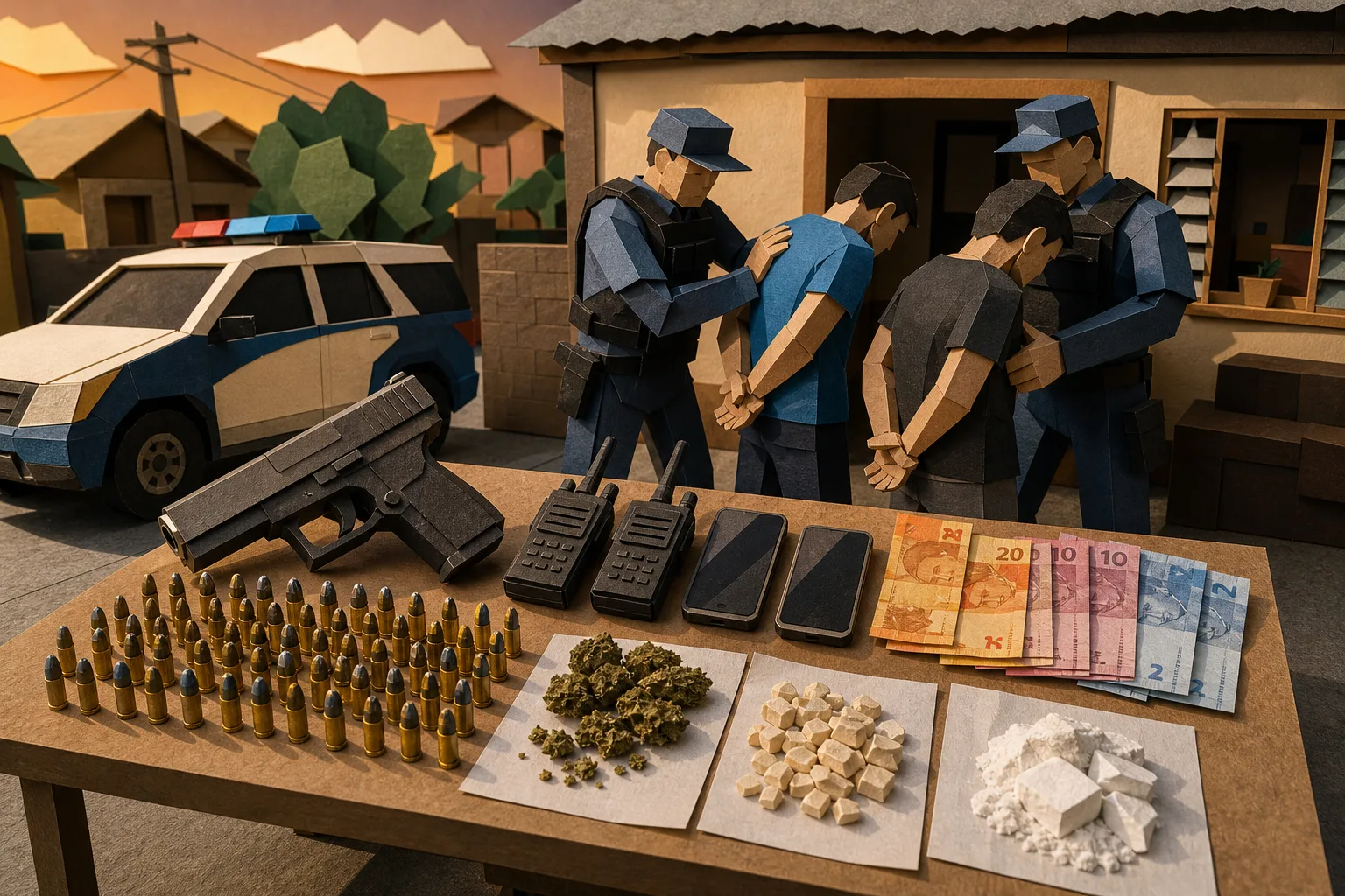 Polícia Militar detém dois suspeitos de tráfico e apreende pistola em Quatis