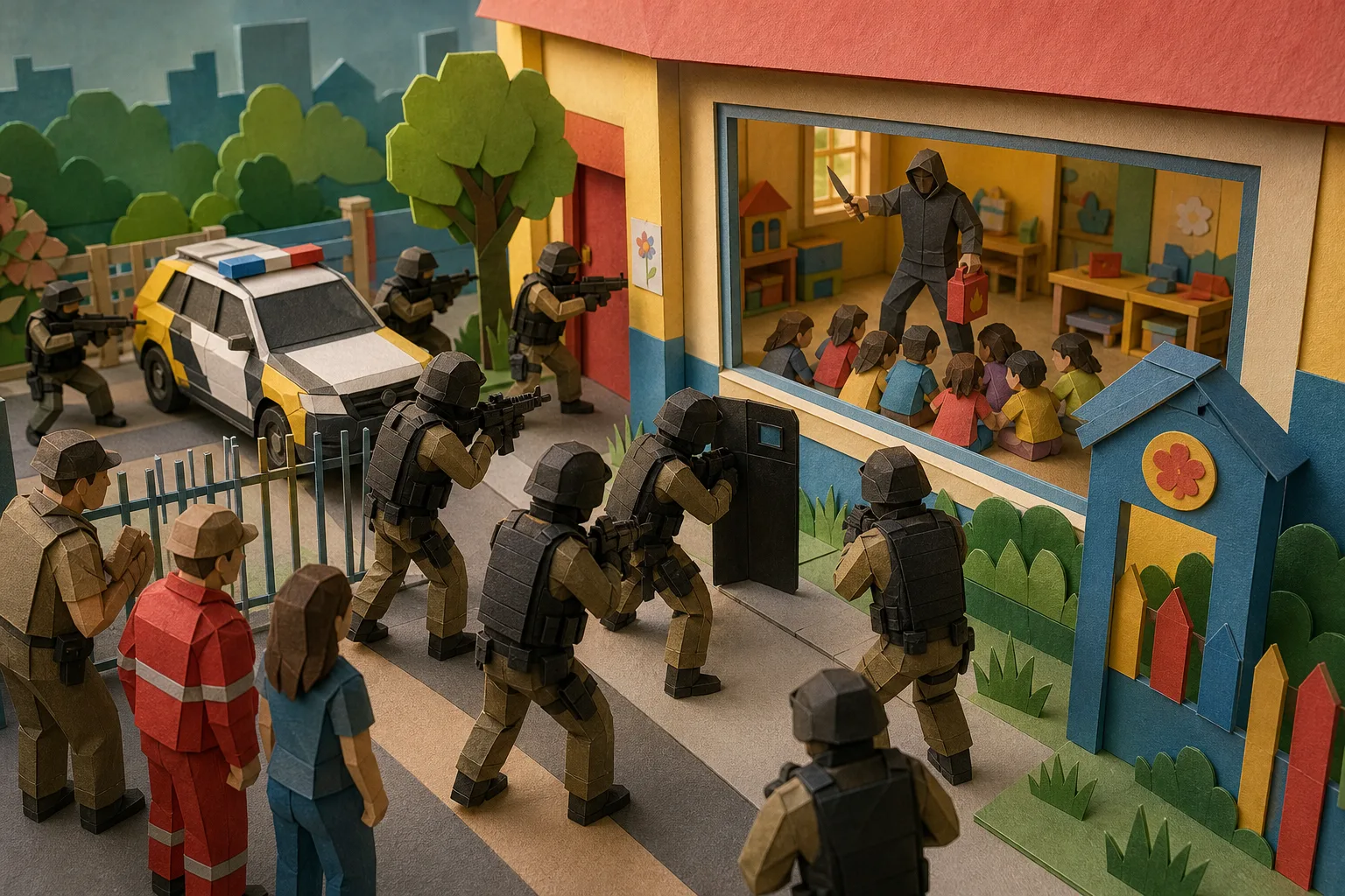 Polícia Militar encerra sequestro de treze crianças em creche de Curitiba