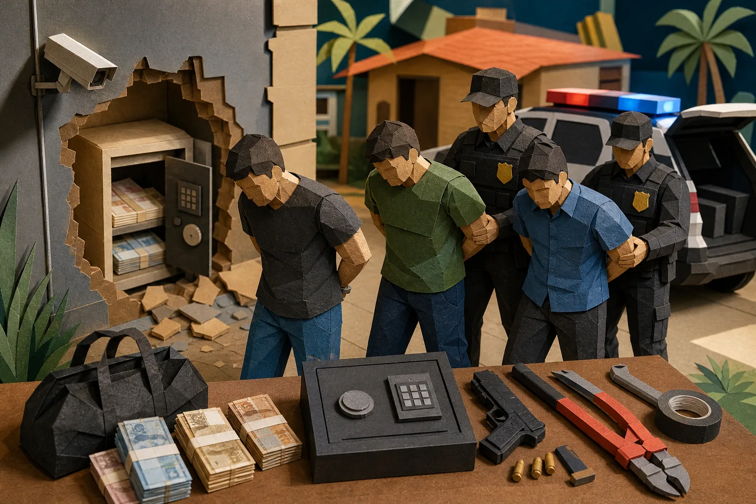 Polícia prende em Juazeiro do Norte trio suspeito de invadir e furtar comércios