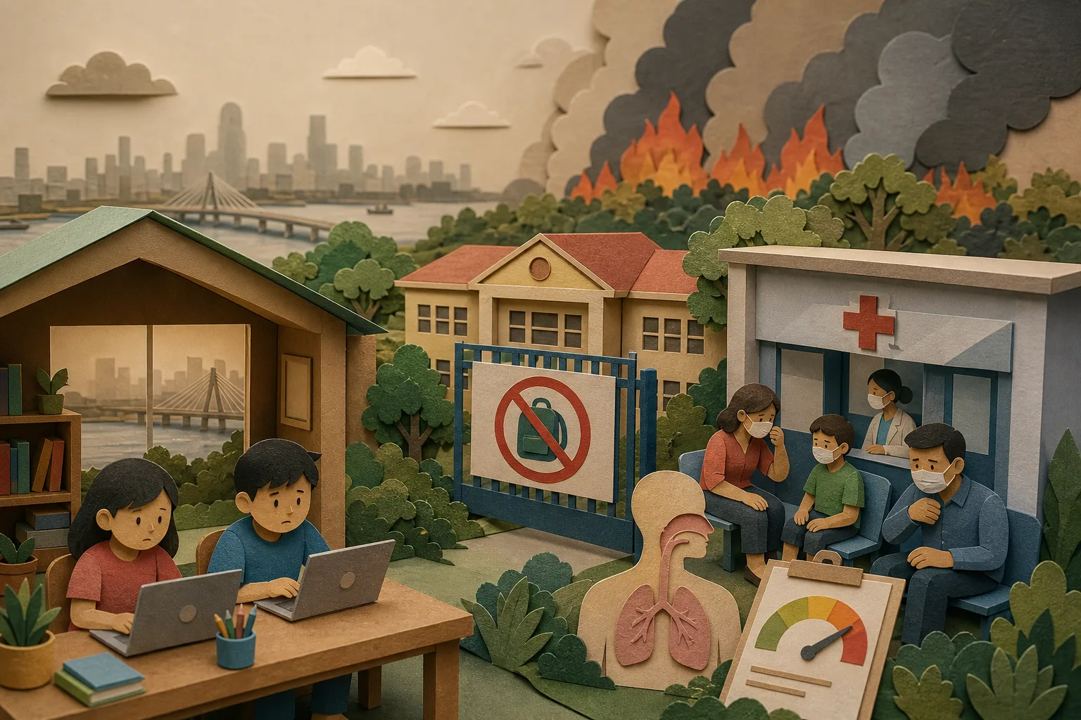Poluição por queimadas paralisa rede de ensino no Amazonas até sexta-feira