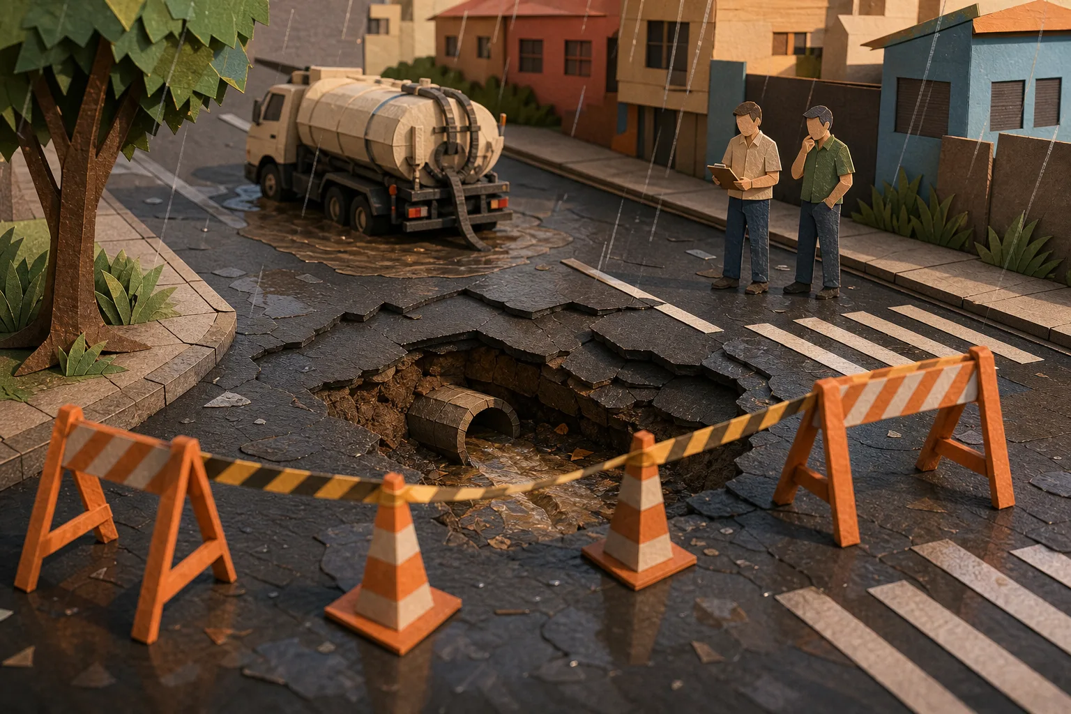 Ponto crítico em avenida de Ribeirão Preto afunda pela oitava vez após temporal