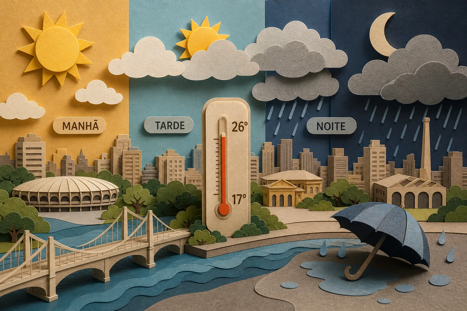 Porto Alegre registra variação de nuvens e pancadas de chuva nesta quinta-feira