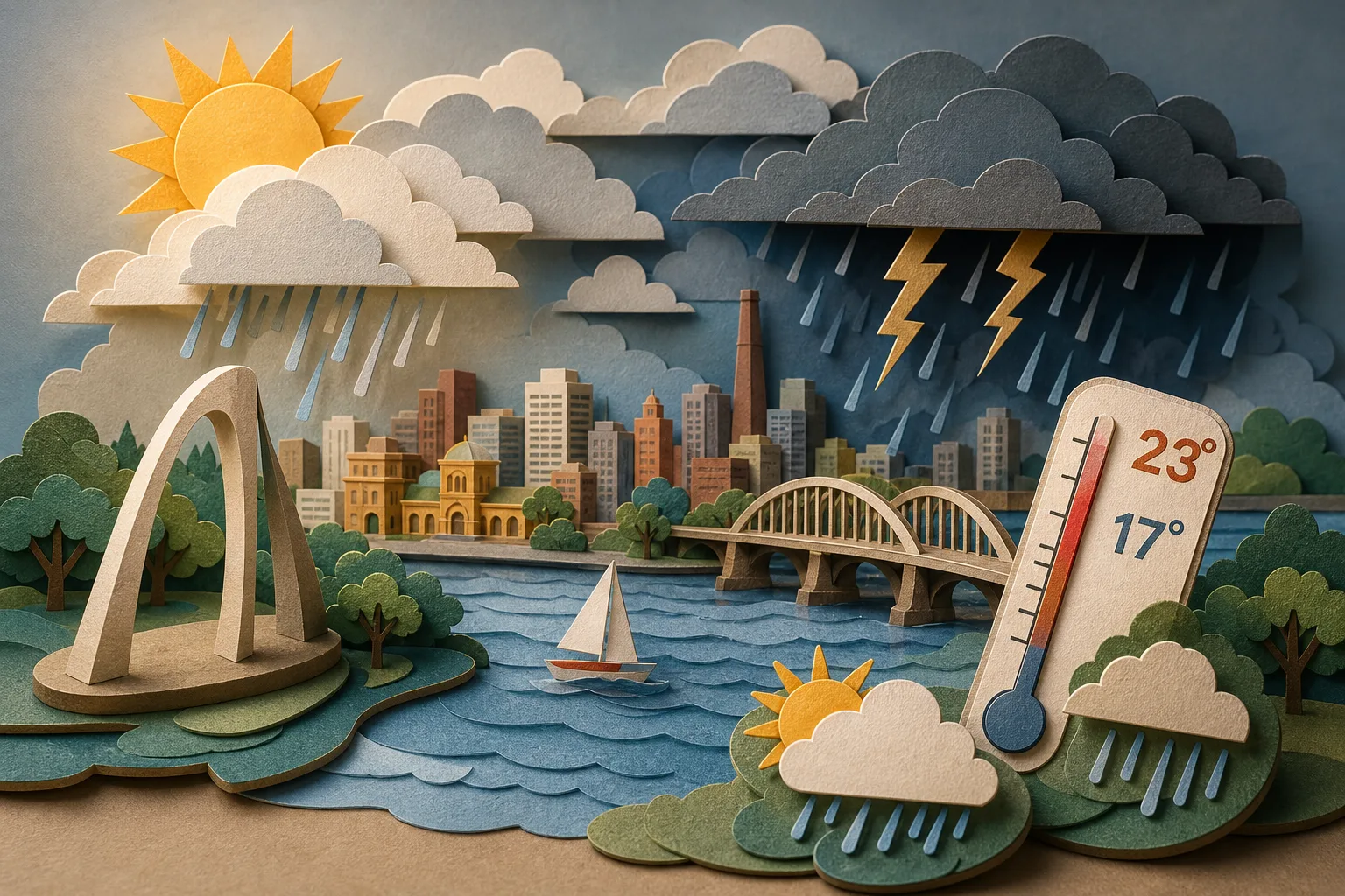 Porto Alegre tem sábado de sol entre nuvens, pancadas de chuva e máxima de 23ºC