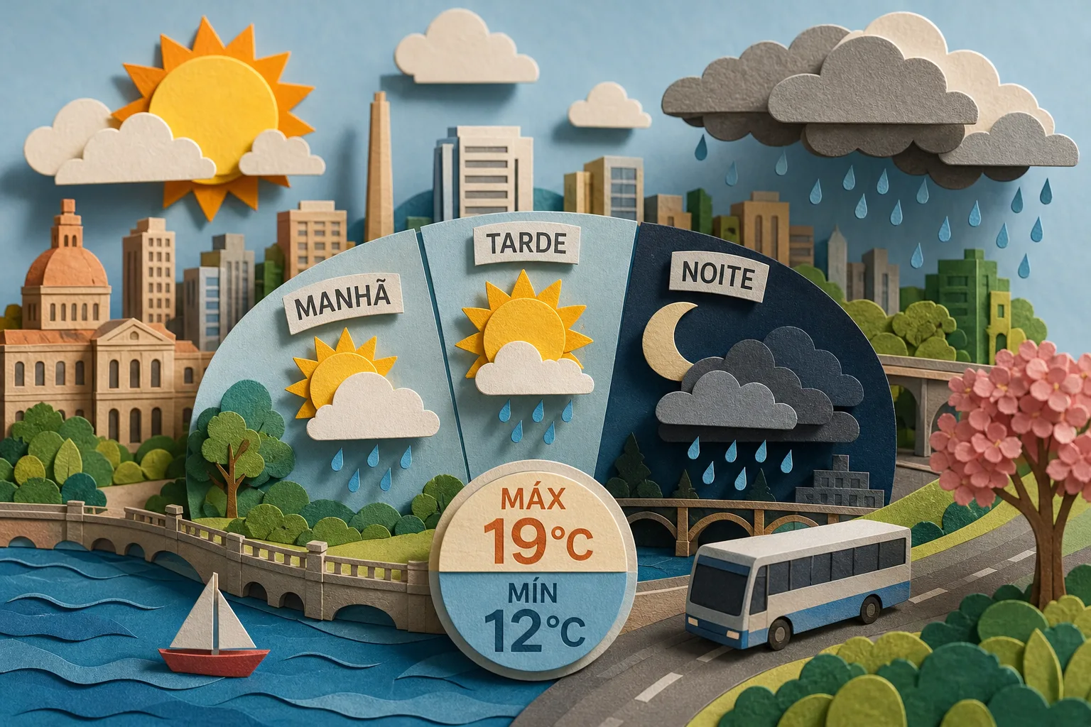 Porto Alegre terá sábado com aberturas de sol, pancadas de chuva e máxima de 19°C