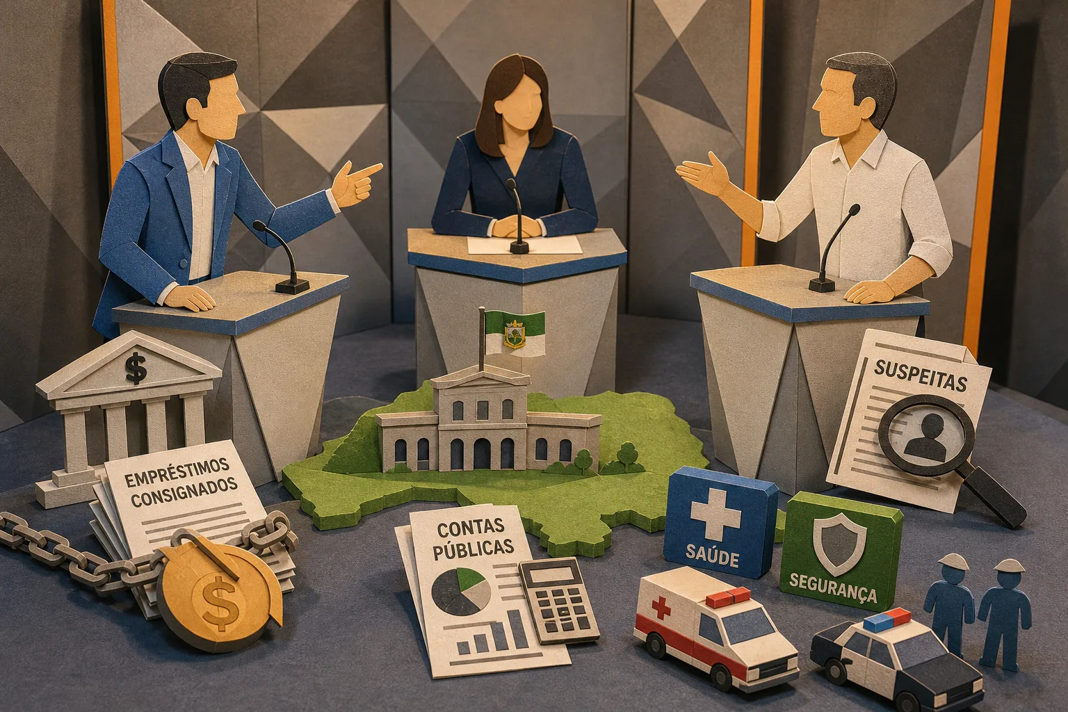Postulantes ao governo potiguar abordam tributos e contas públicas em debate