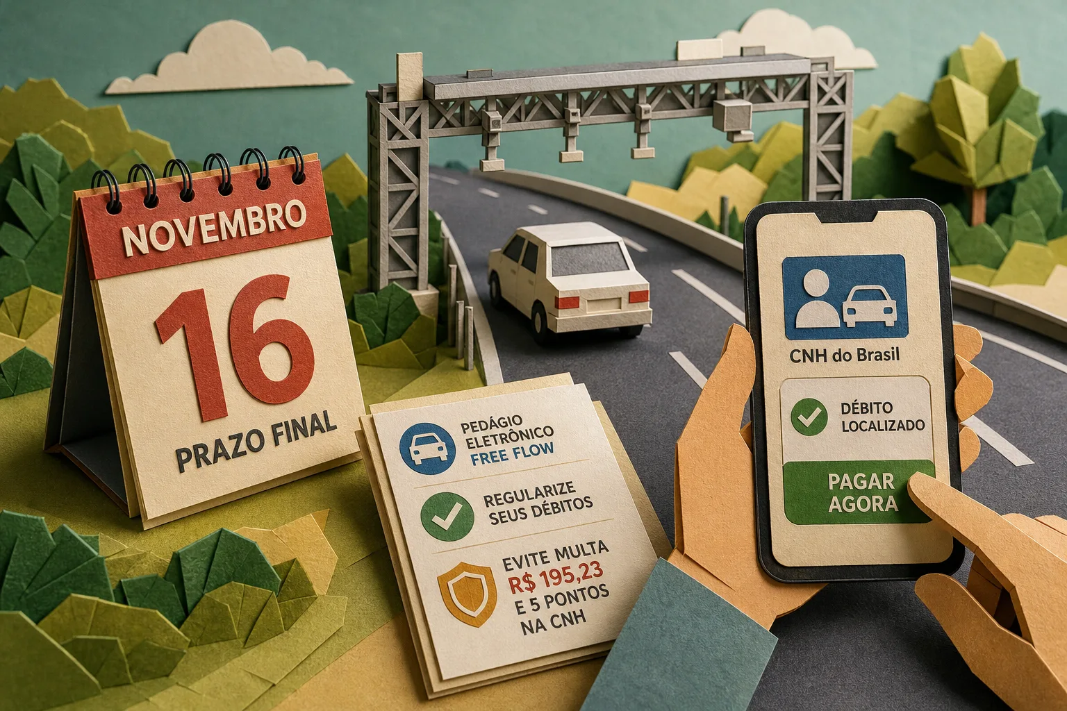 Prazo para quitar pedágio eletrônico sem multa termina em 16 de novembro