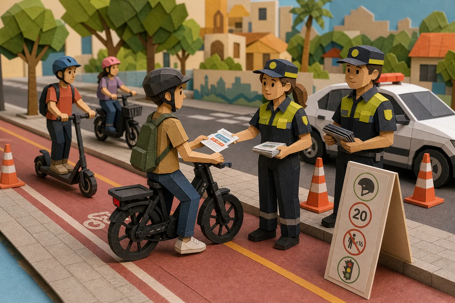 Prefeitura de Taubaté faz mobilização sobre regras de trânsito para bikes elétricas