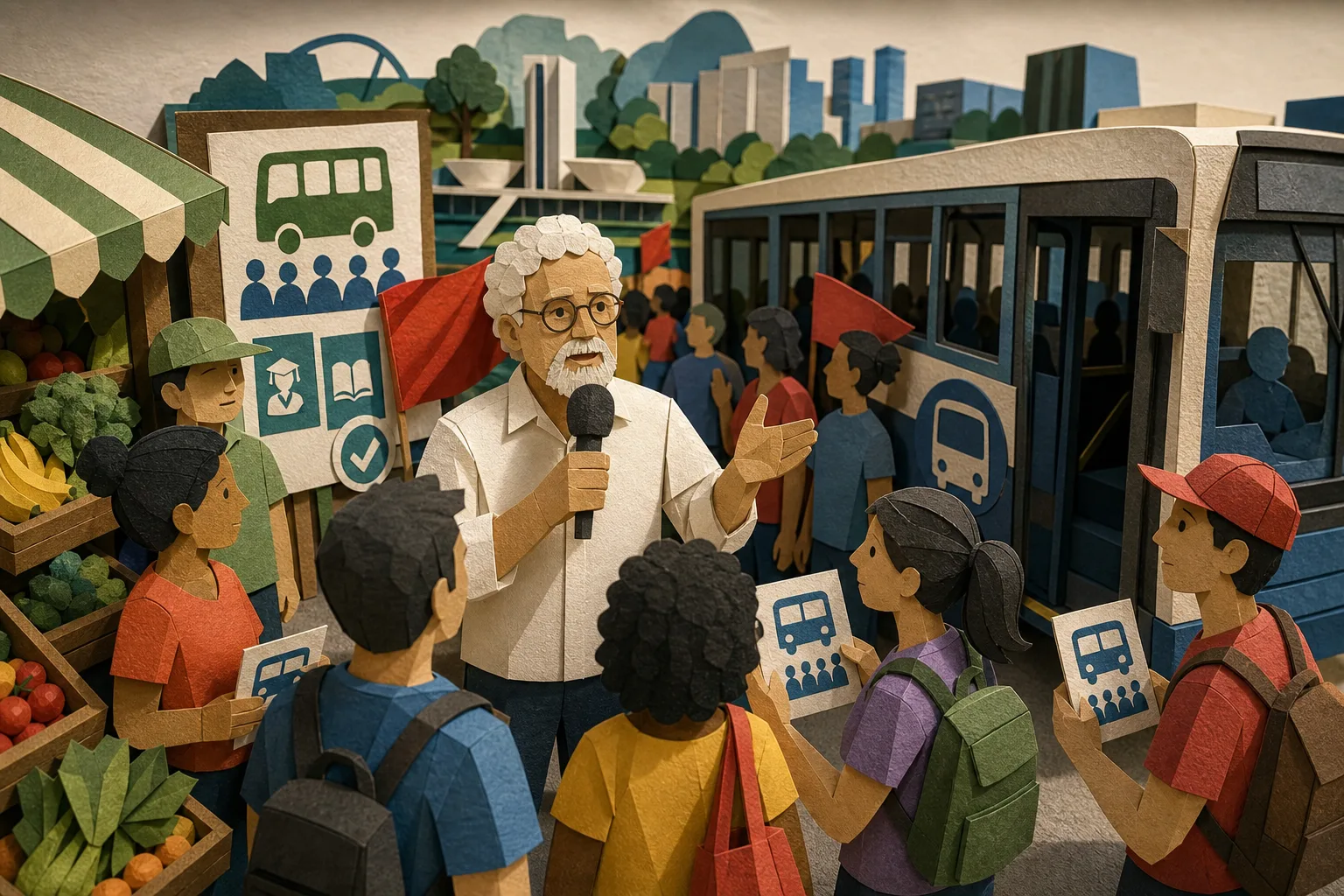 Presidenciável Edmilson Costa defende estatização do transporte urbano durante atos no DF