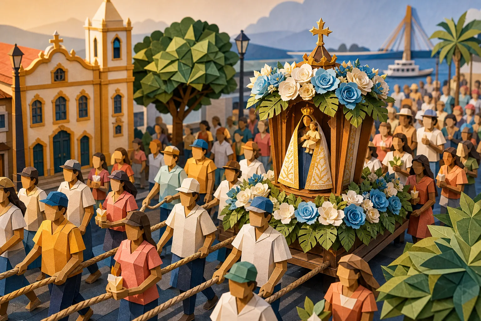 Procissão do Círio de Nazaré leva milhares de devotos às ruas da capital do Amapá