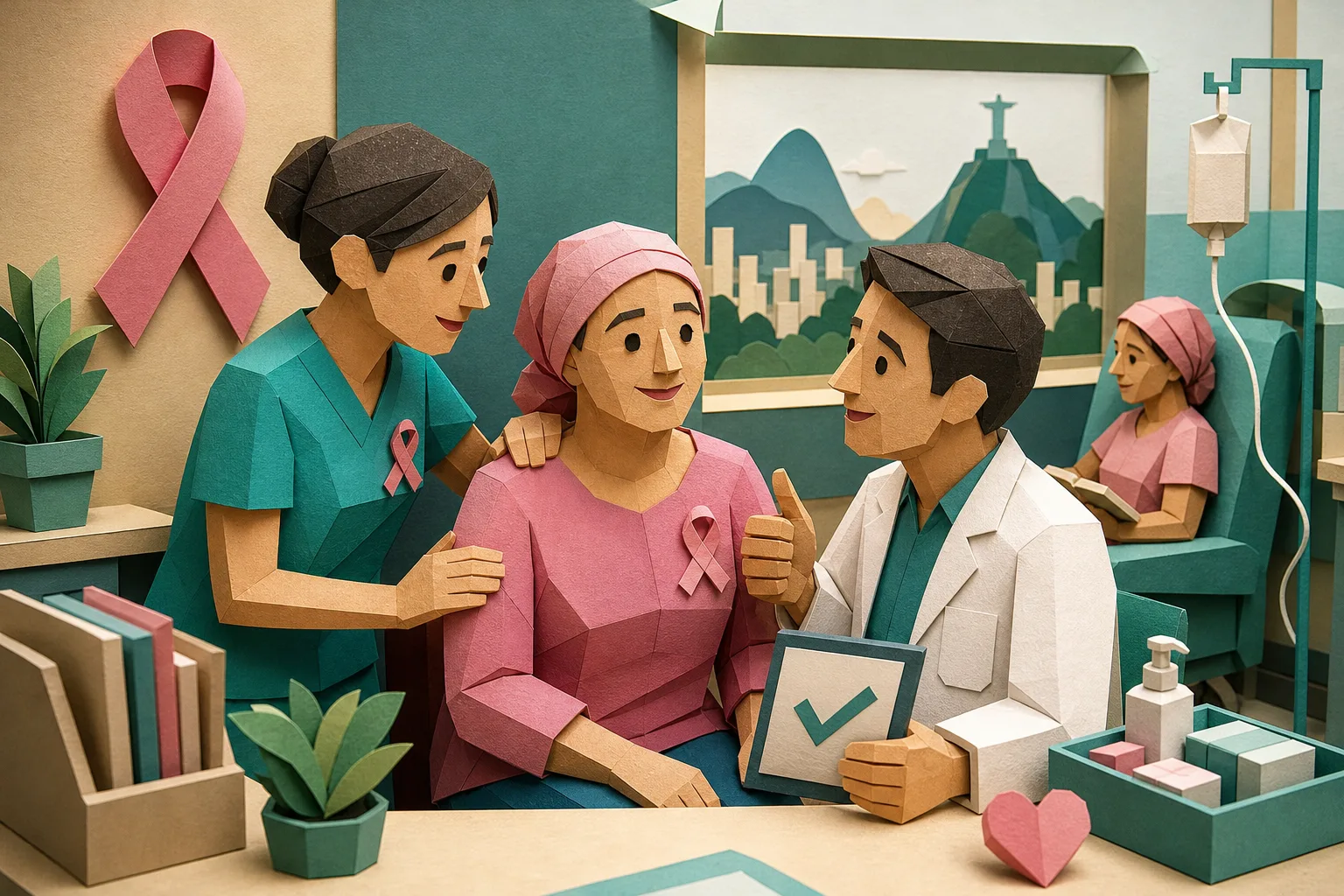 Profissional de saúde do Rio supera tumor na mama e ajuda novos diagnosticados