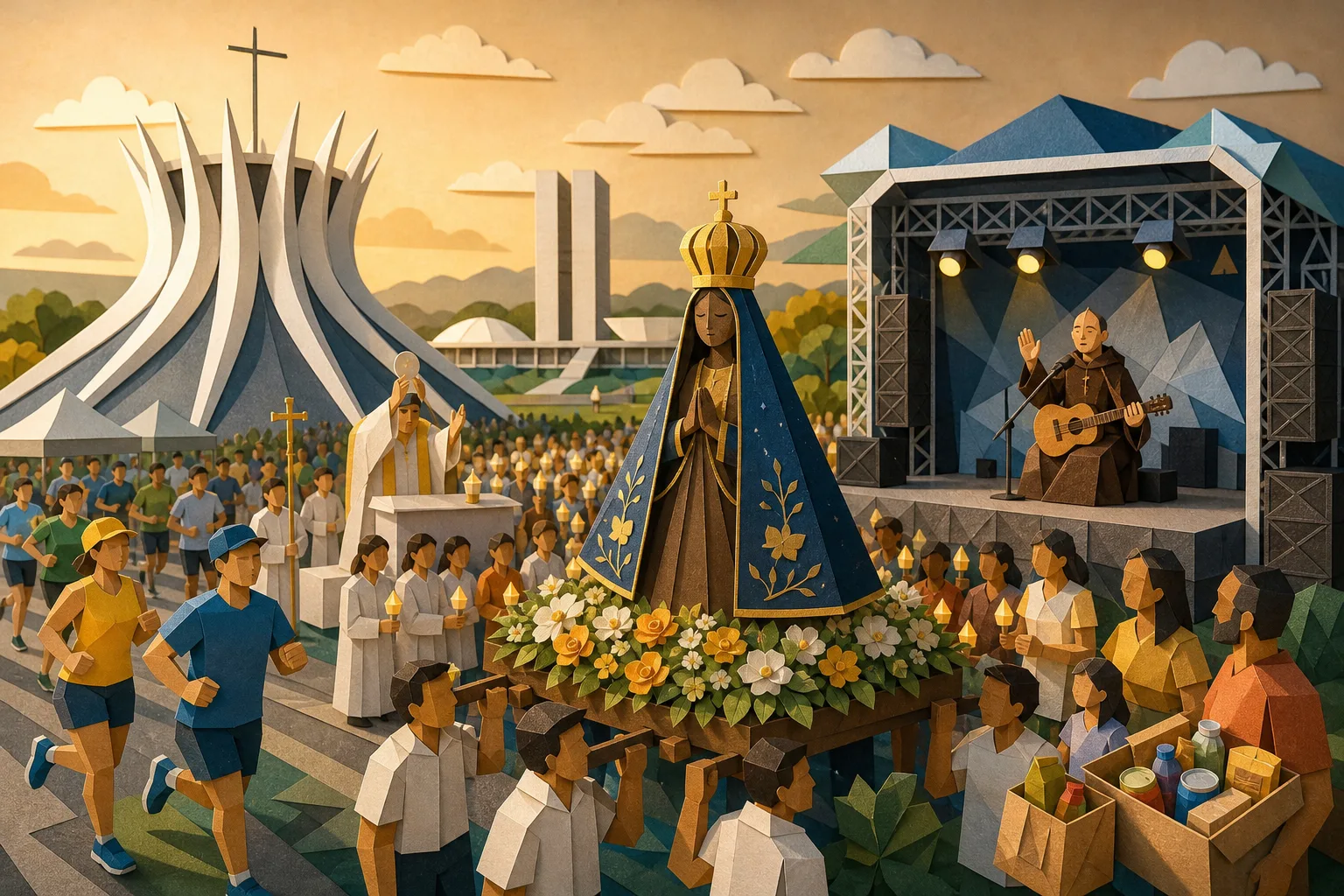 Programação da padroeira em Brasília reúne missa solene, procissão e show de Frei Gilson