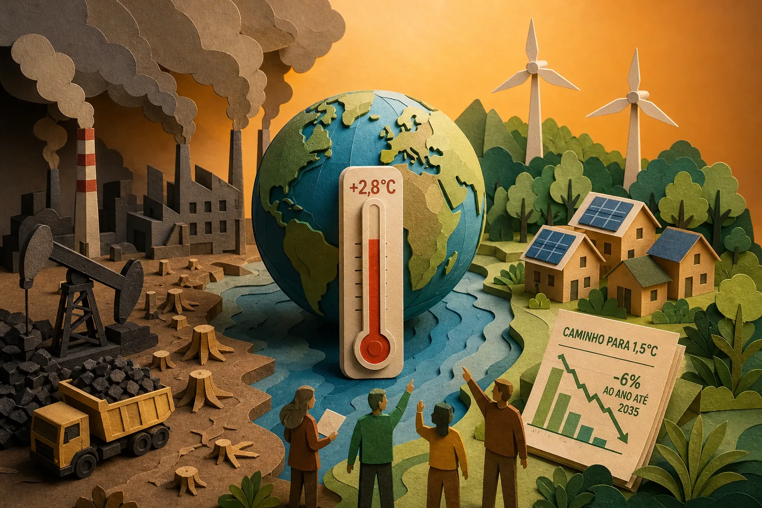 Projeção climática indica que temperatura média da Terra vai subir até 2,8°C