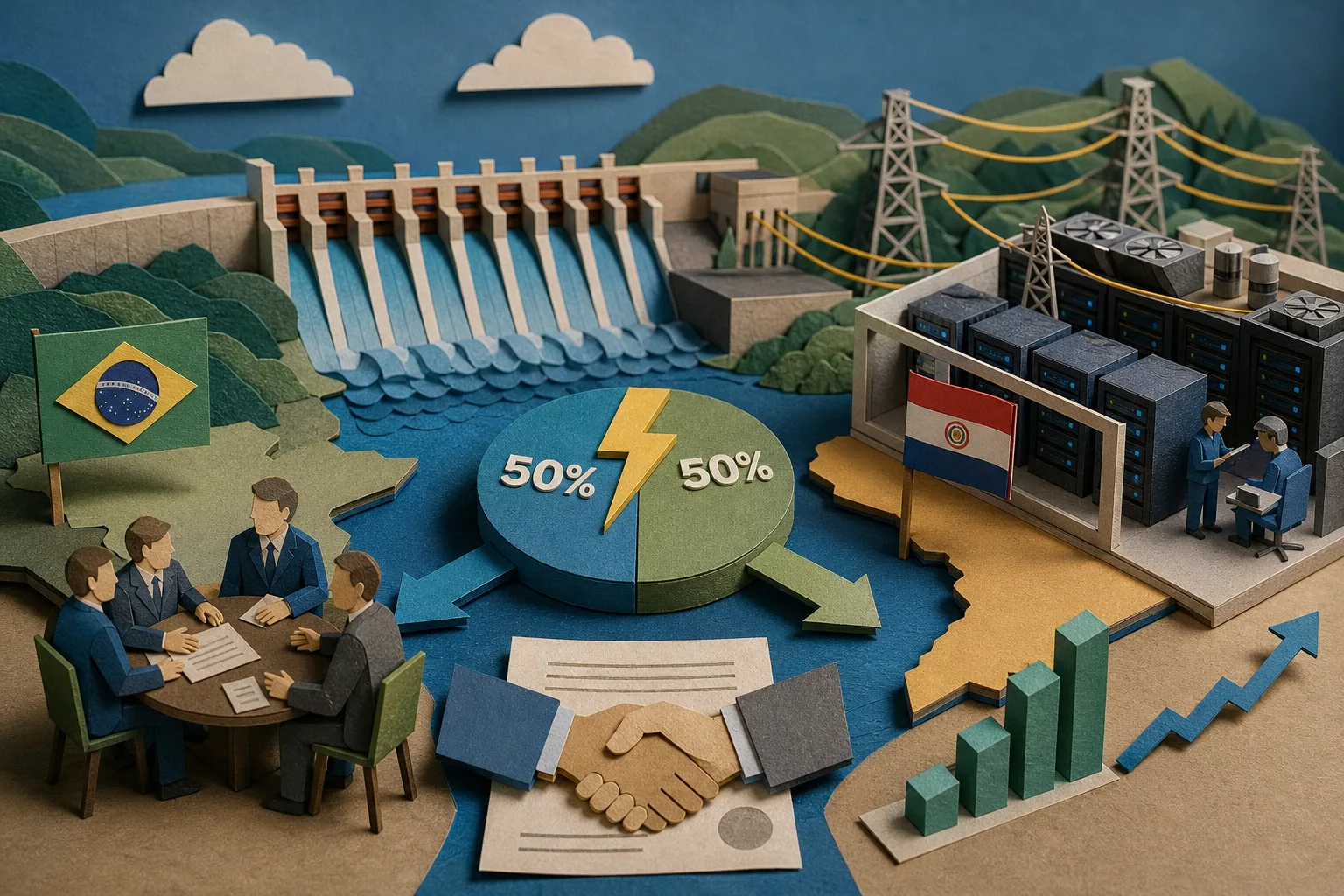 Projeto americano para alimentar IA no Paraguai pode reduzir repasse de Itaipu ao Brasil