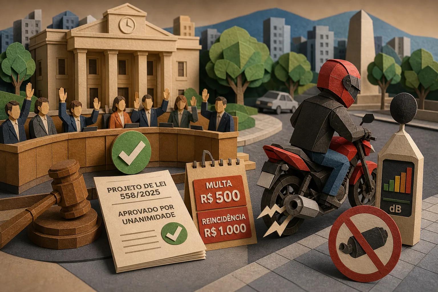 Projeto que pune motocicletas com ruídos acima do limite legal é aprovado em BH