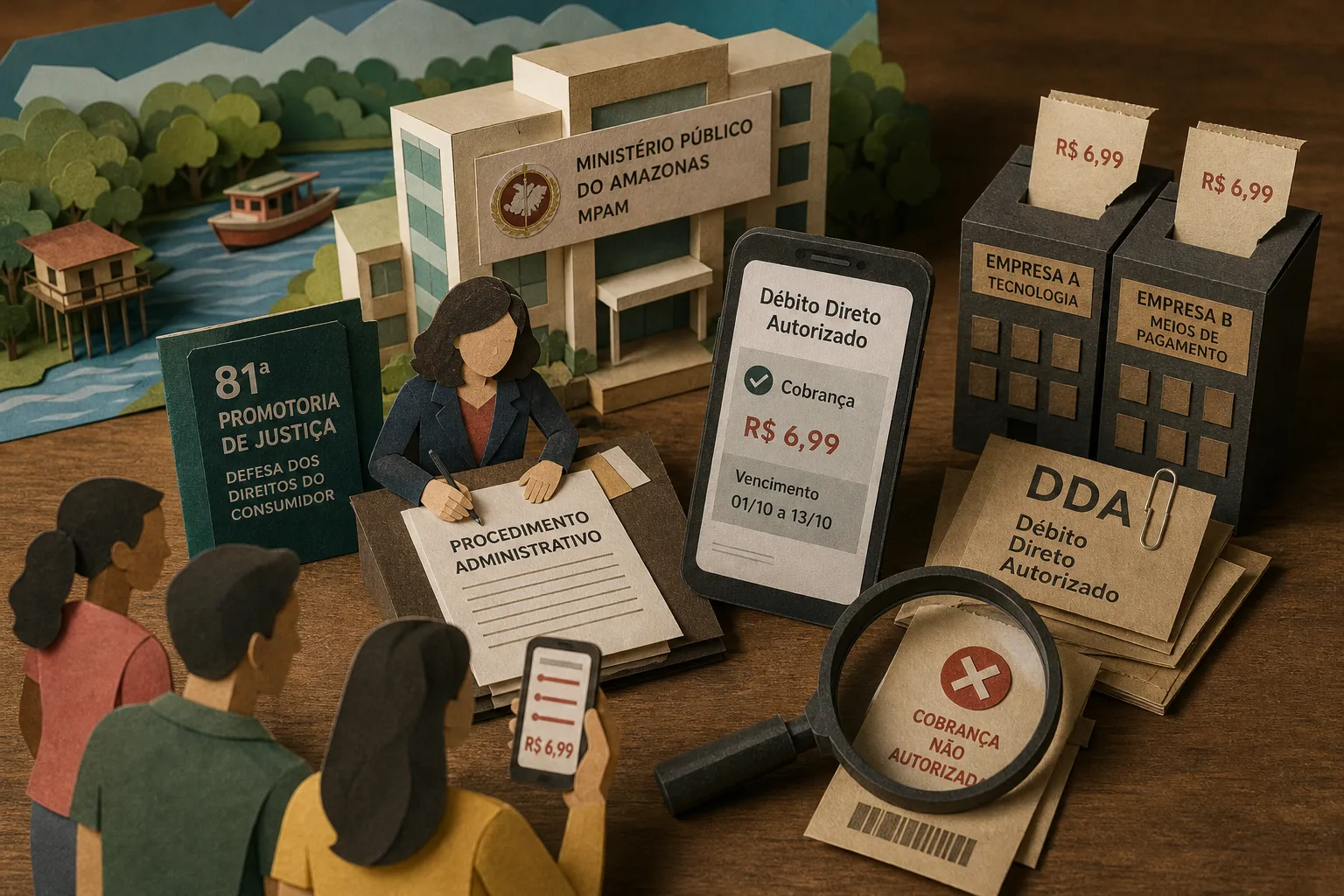 Promotoria apura cobranças bancárias não autorizadas emitidas via DDA no Amazonas