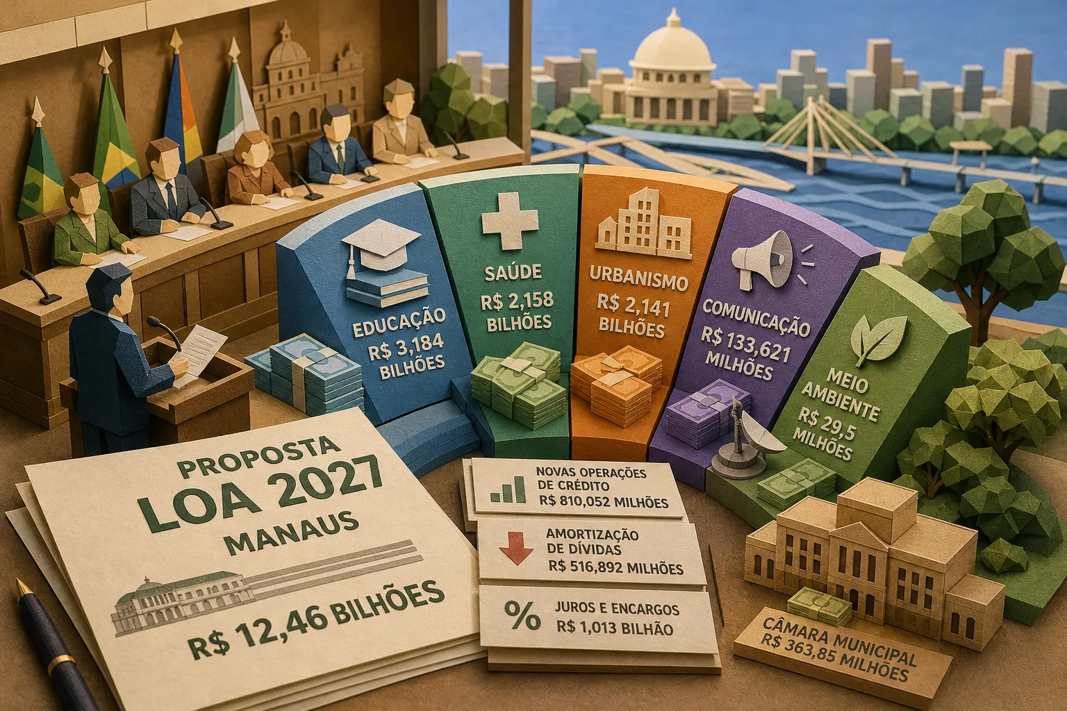 Proposta da LOA 2027 de Manaus destina R$ 133,6 milhões para área de Comunicação