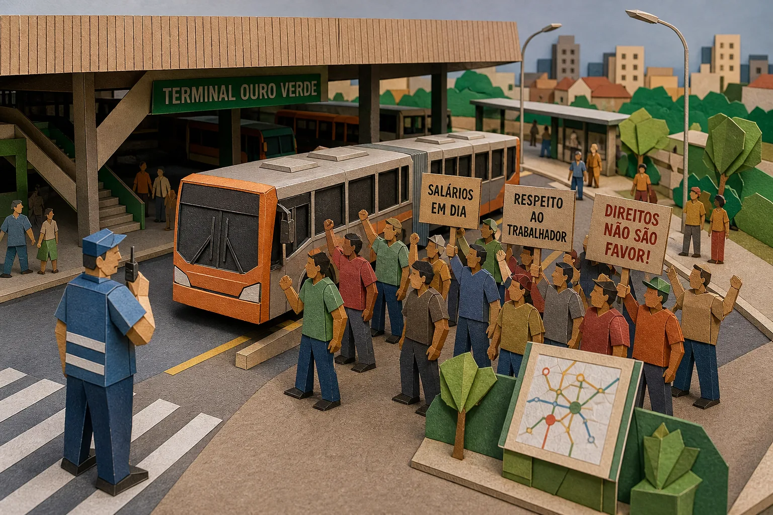 Protesto de rodoviários por direitos trabalhistas afeta transporte em Campinas