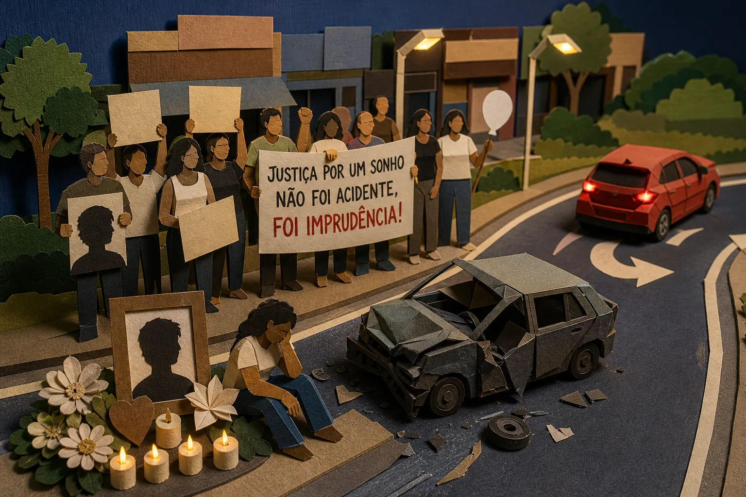 Protesto em São Luís pede punição a condutor após colisão fatal com adolescente