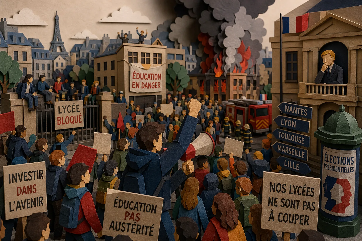 Protestos de estudantes se espalham pela França e ampliam pressão sobre Macron