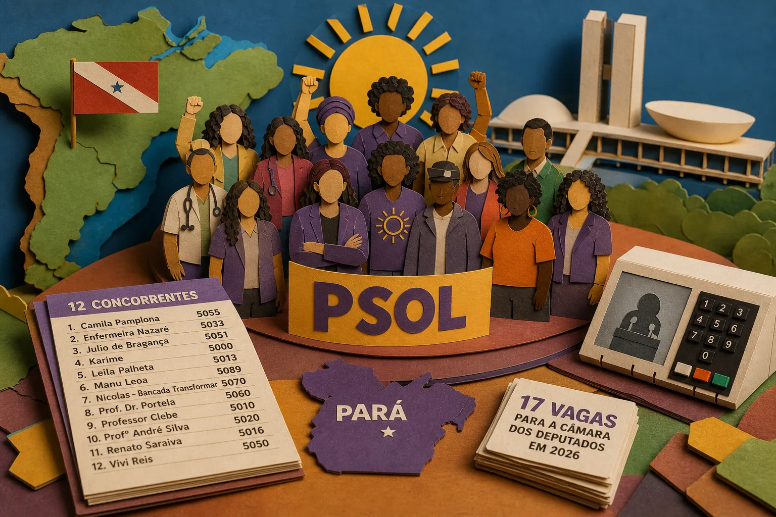 PSOL apresenta 12 concorrentes na disputa para a bancada federal do Pará