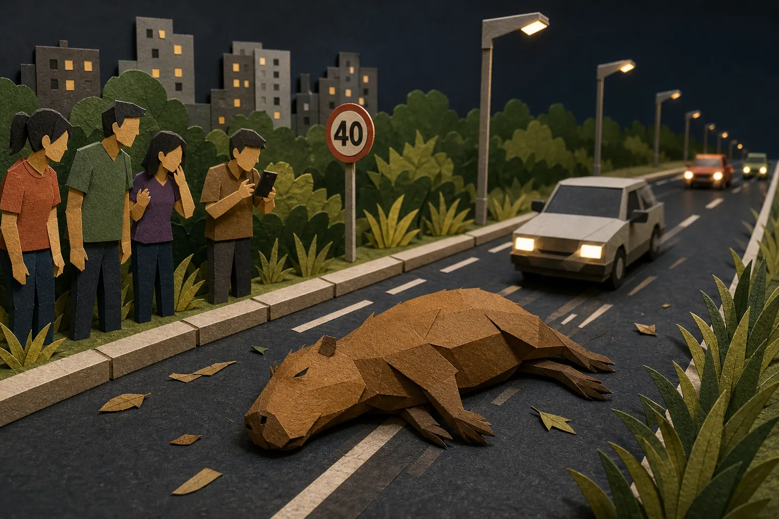 Quarta capivara é achada morta em avenida de Cuiabá nas últimas três semanas