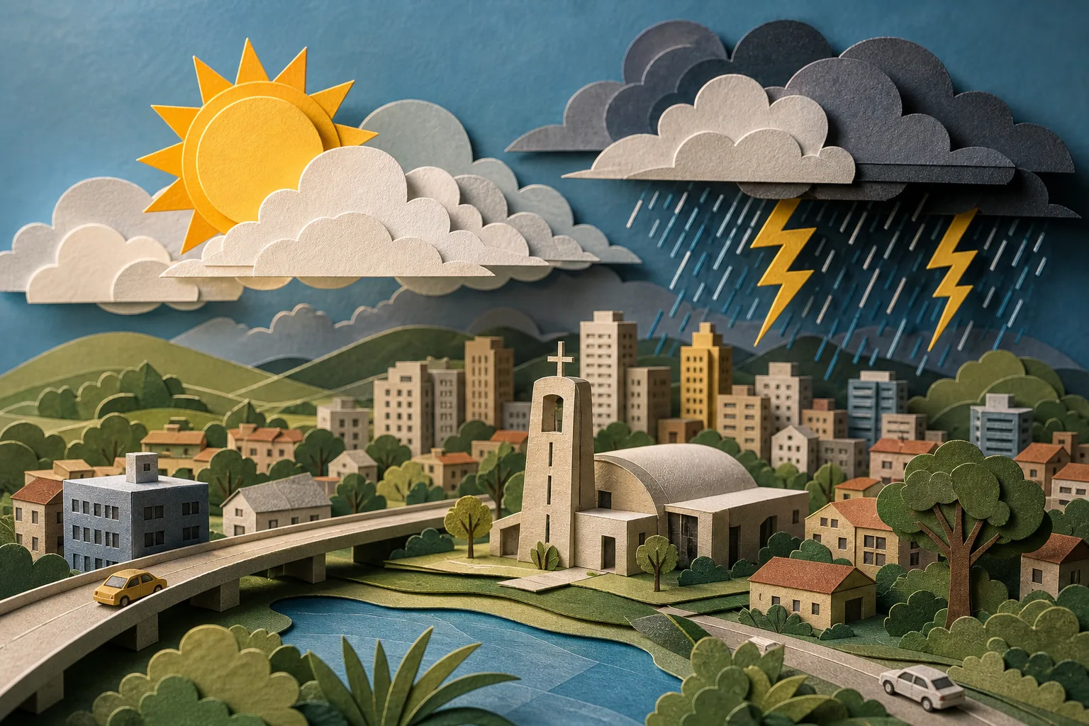 Quarta-feira em Contagem terá calor de até 29ºC com pancadas de chuva e trovoadas