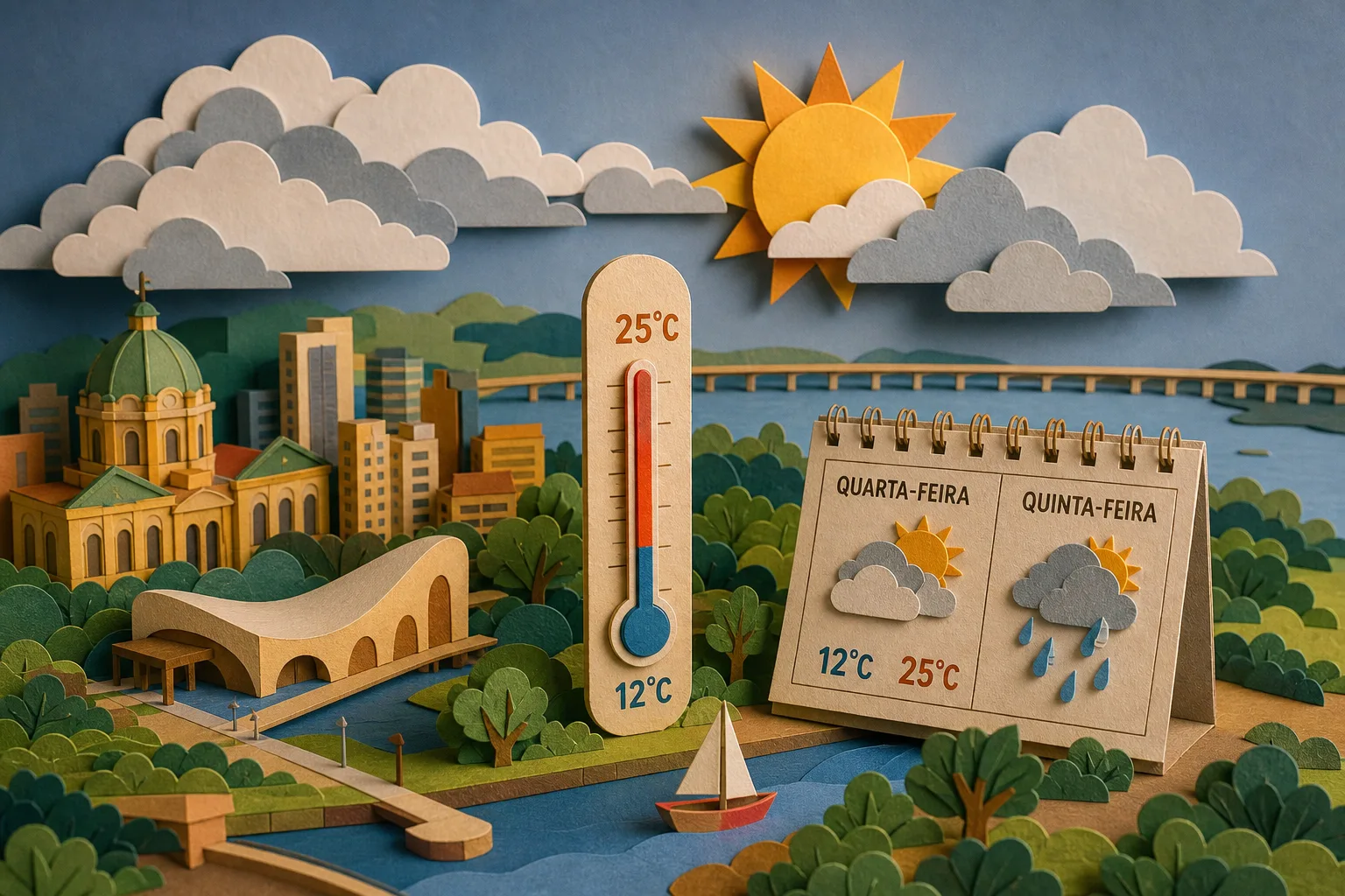 Quarta-feira terá céu nublado com períodos de sol e máxima de 25°C em Porto Alegre