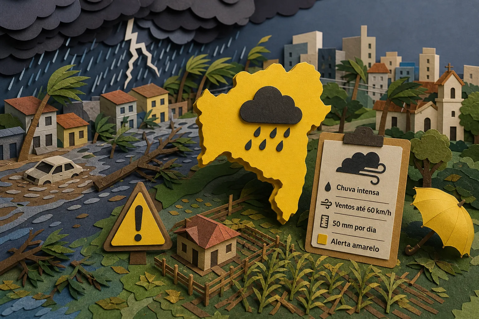 Quase 400 municípios baianos entram em alerta amarelo por risco de temporais