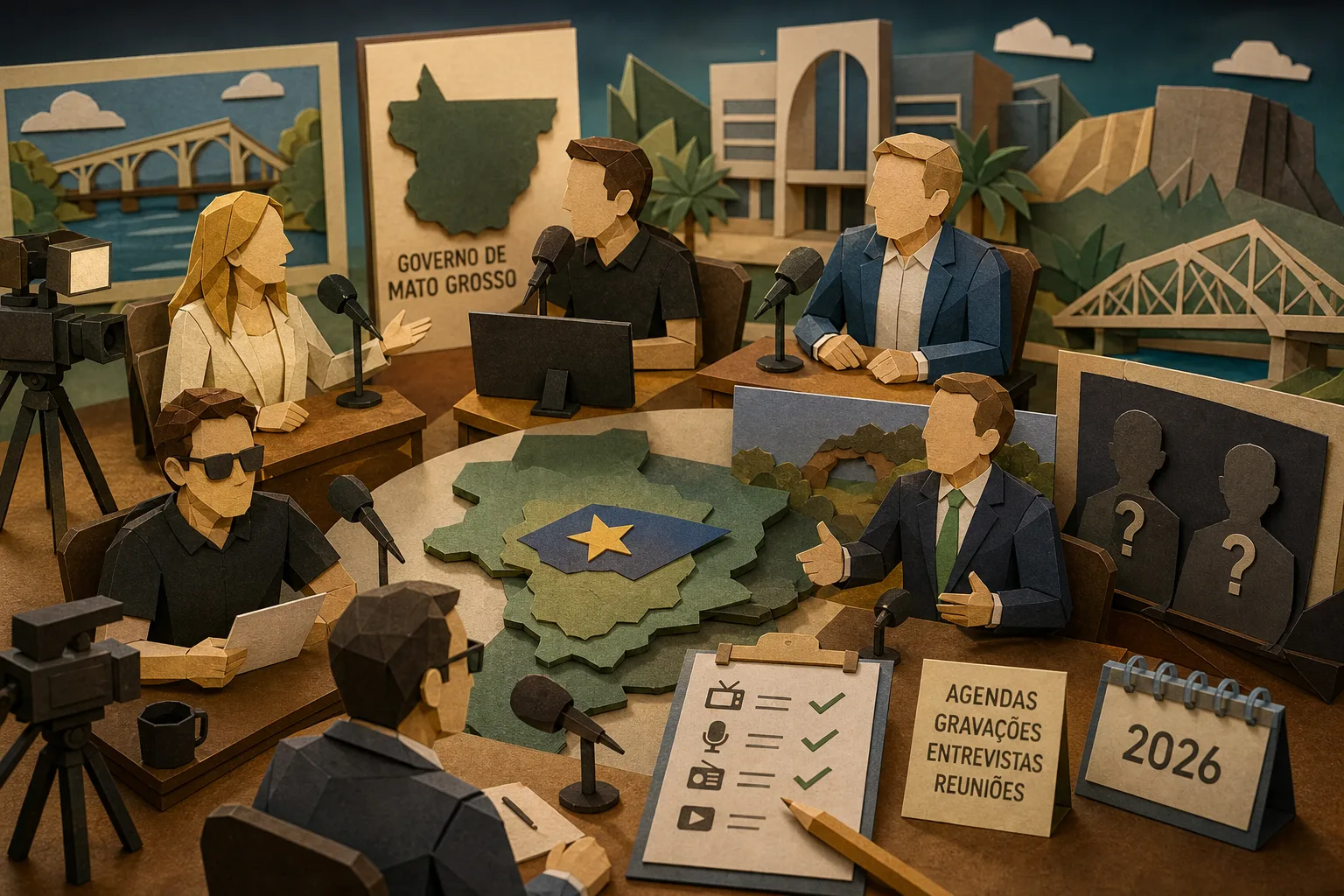 Quatro candidatos ao governo de Mato Grosso realizam entrevistas e gravações
