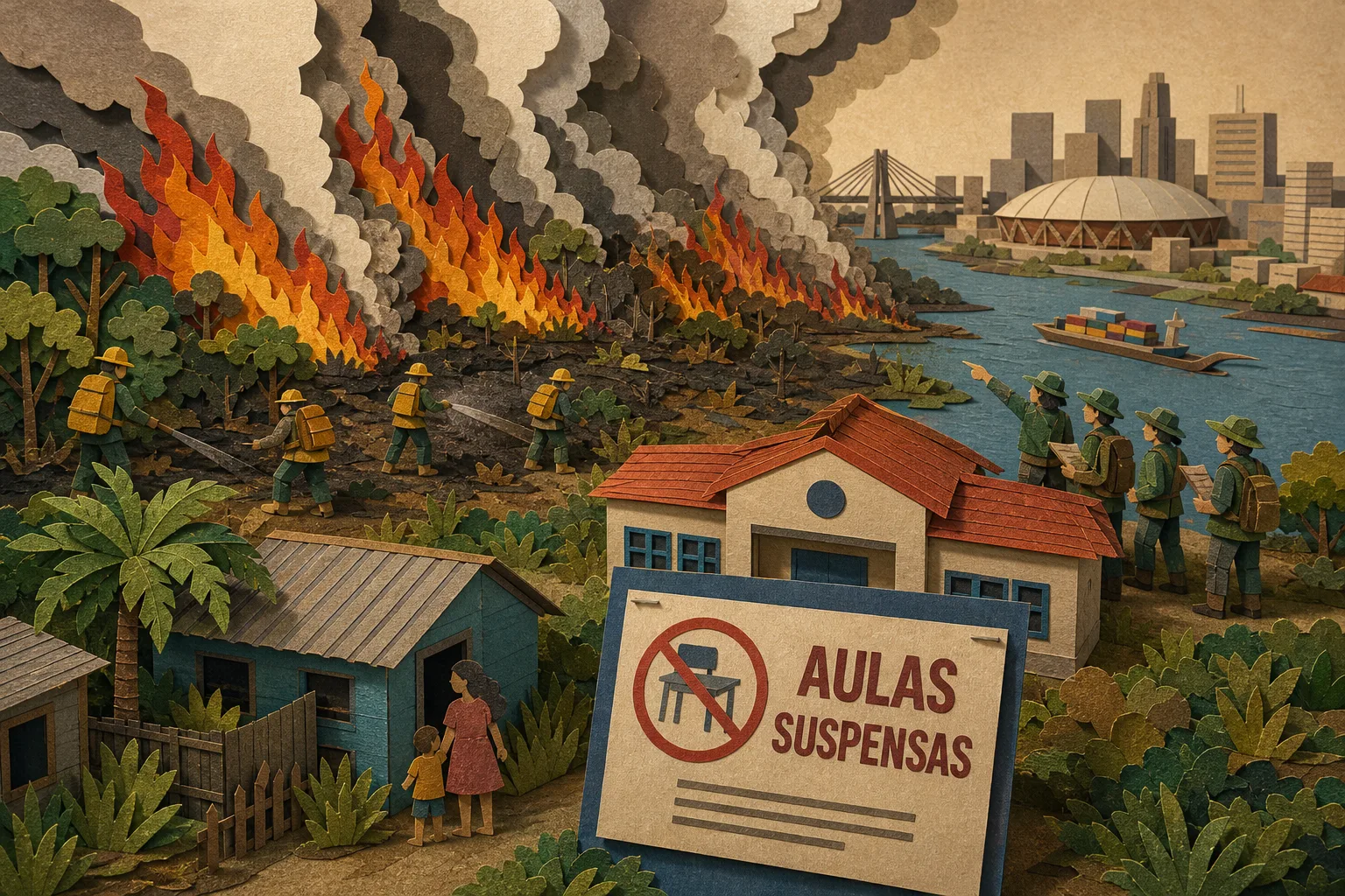 Queimadas avançam no Amazonas e provocam suspensão de aulas em Manaus