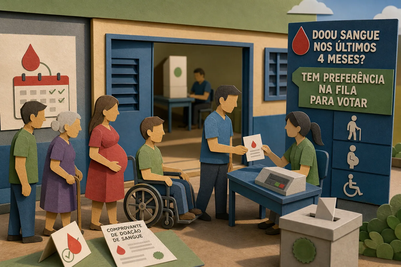 Quem doou sangue nos últimos quatro meses tem preferência para votar no 2º turno