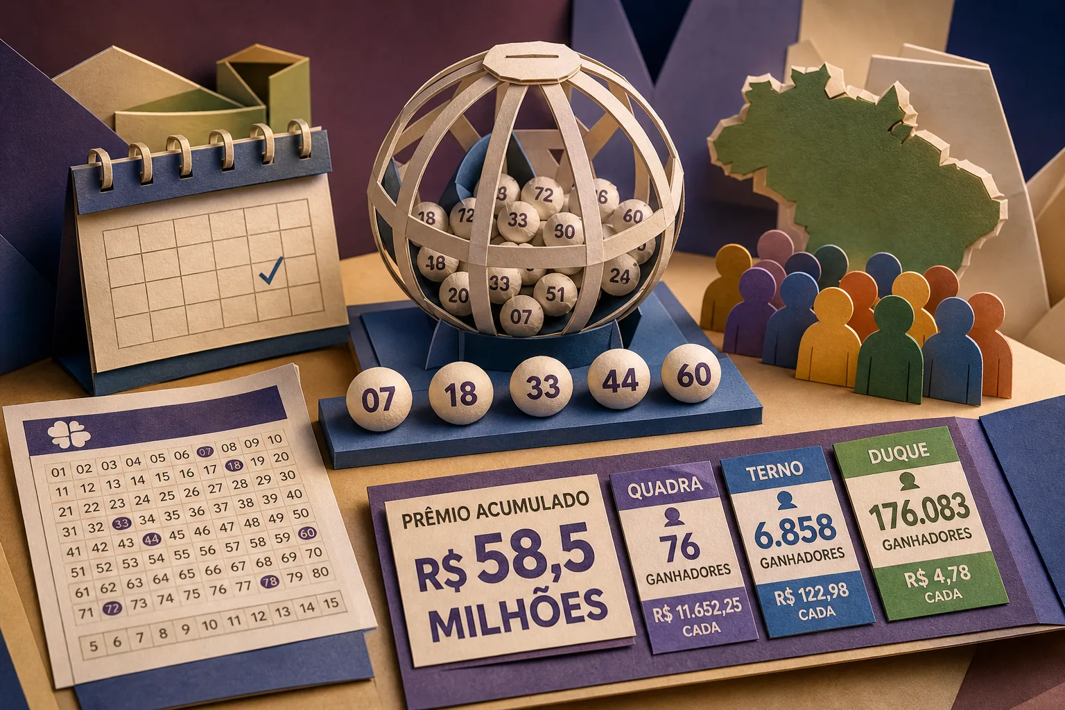 Quina acumula concurso 7149 e estimativa atinge R$ 58,5 milhões