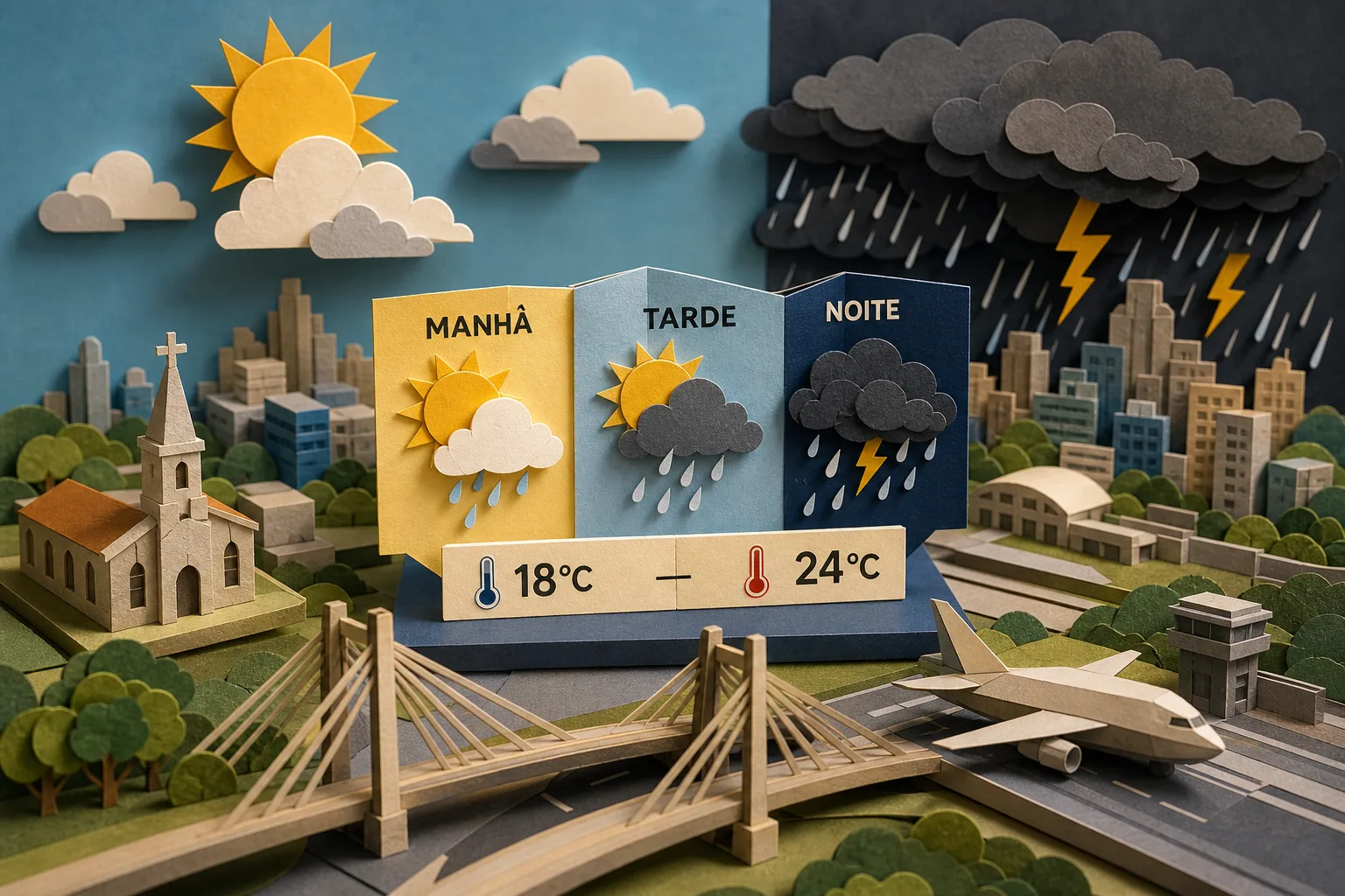 Quinta-feira em Guarulhos terá pancadas de chuva e risco de temporal à noite